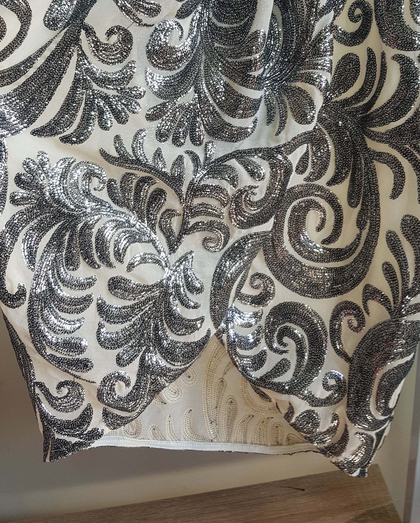 Lovely Silver Sequin Dress - Used evening dress