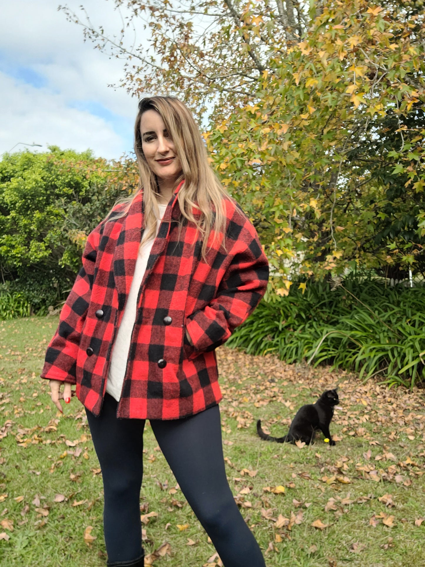 Plaid Tartan vintage Jacket. Made in New Zealand. Peer Hynt Brand
