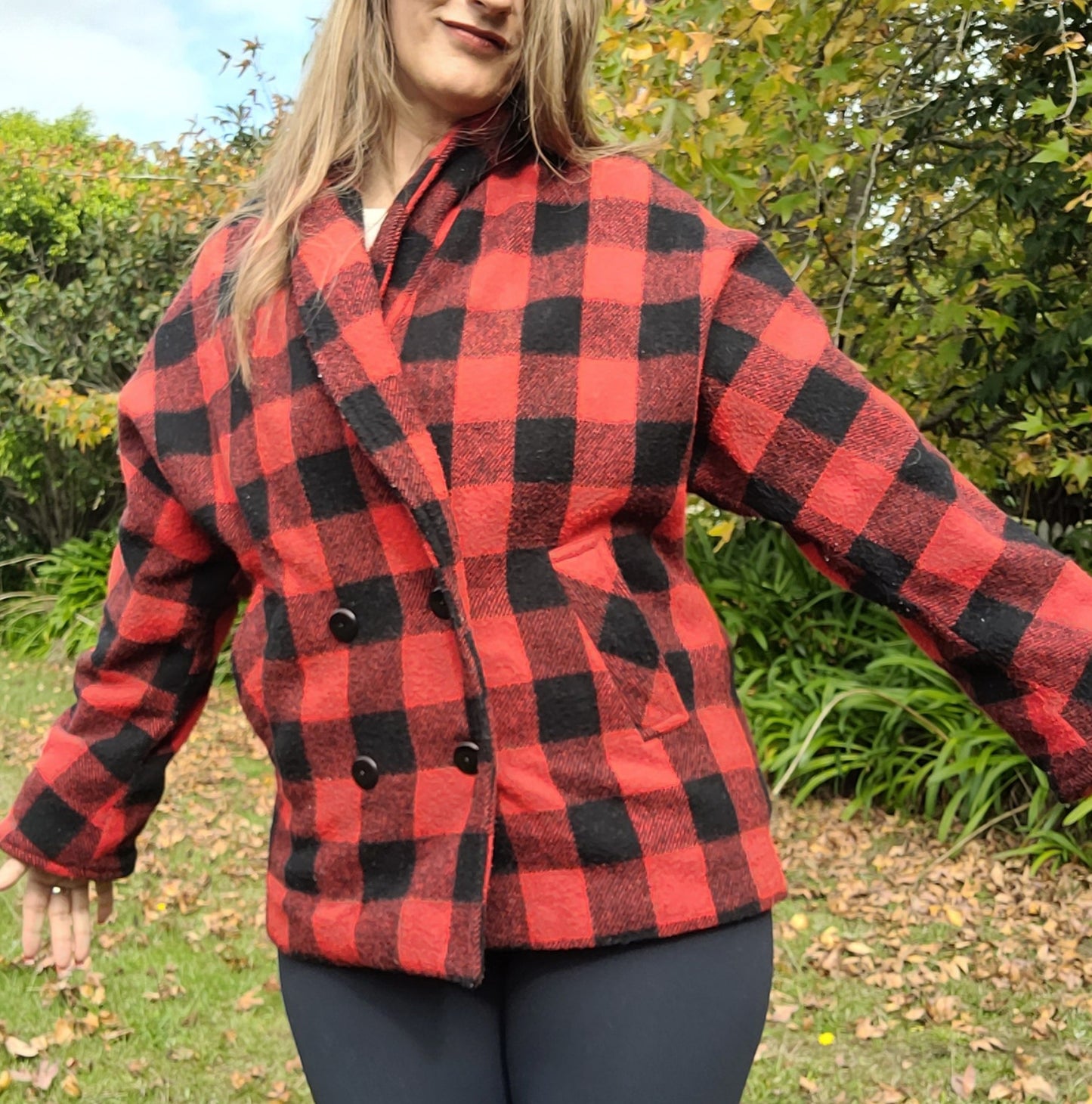 Plaid Tartan vintage Jacket. Made in New Zealand. Peer Hynt Brand