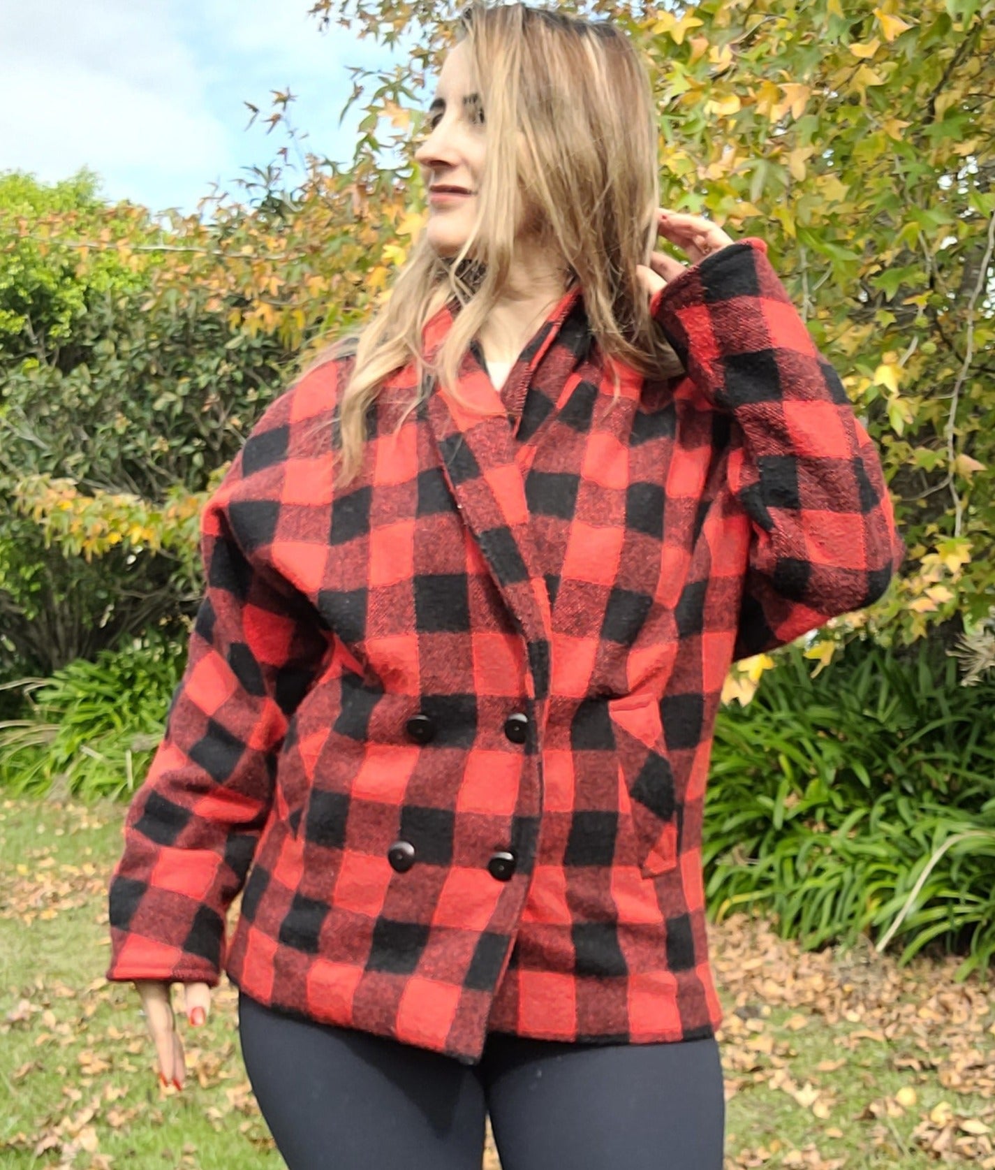 Plaid Tartan vintage Jacket. Made in New Zealand. Peer Hynt Brand