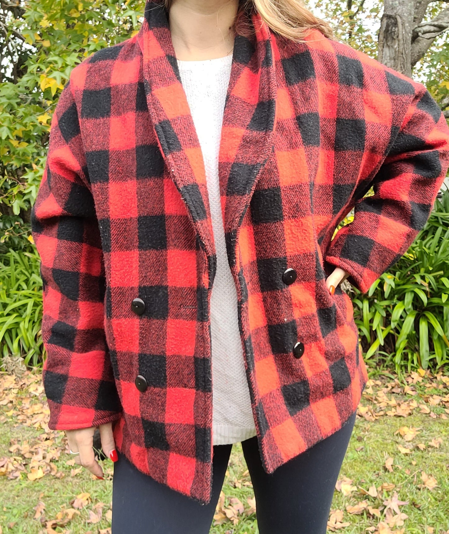Plaid Tartan vintage Jacket. Made in New Zealand. Peer Hynt Brand
