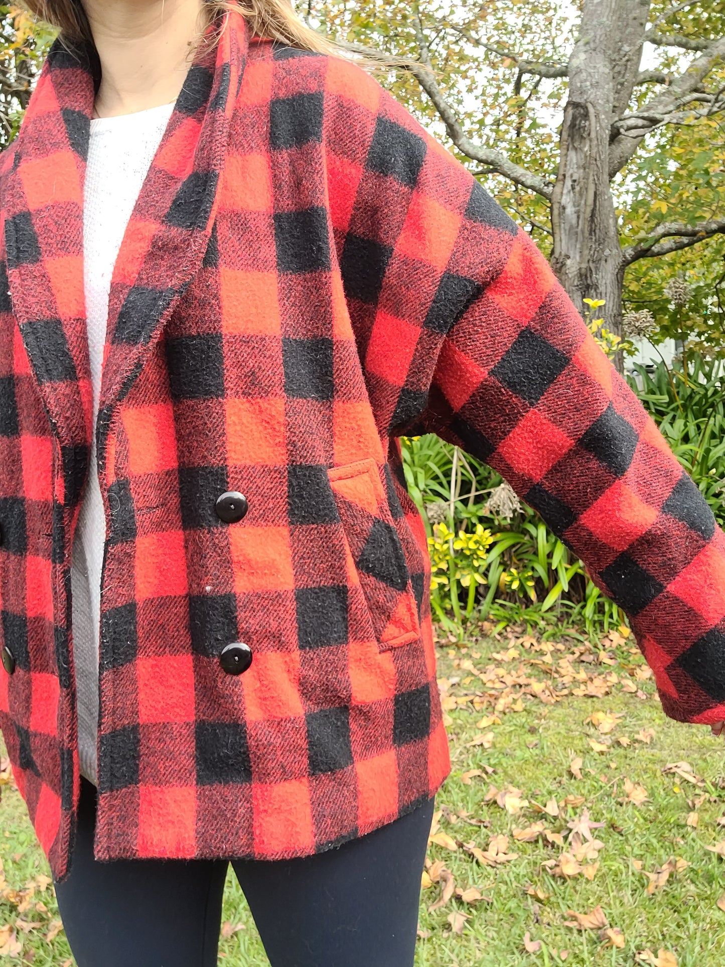 Plaid Tartan vintage Jacket. Made in New Zealand. Peer Hynt Brand