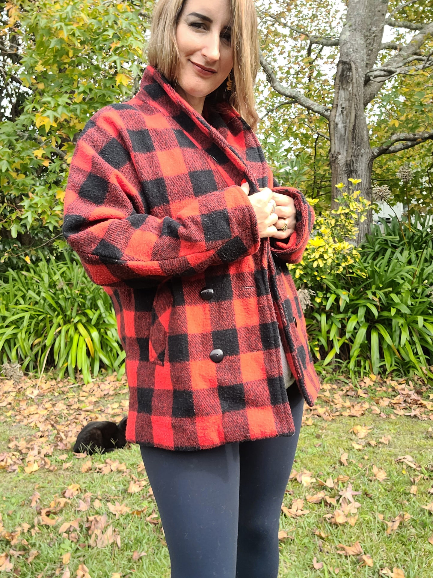 Plaid Tartan vintage Jacket. Made in New Zealand. Peer Hynt Brand