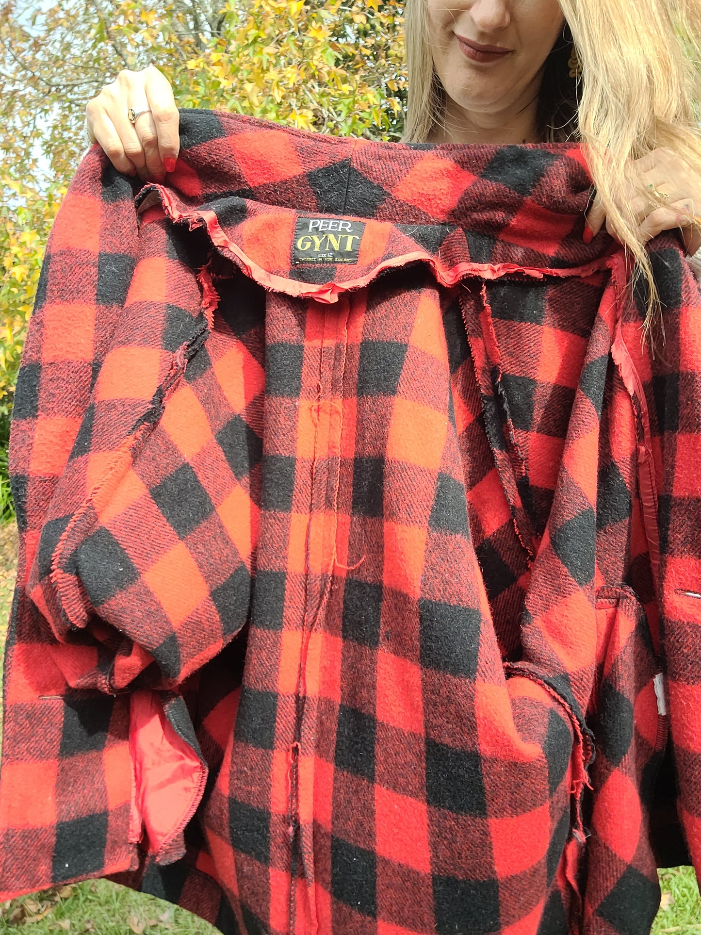 Plaid Tartan vintage Jacket. Made in New Zealand. Peer Hynt Brand