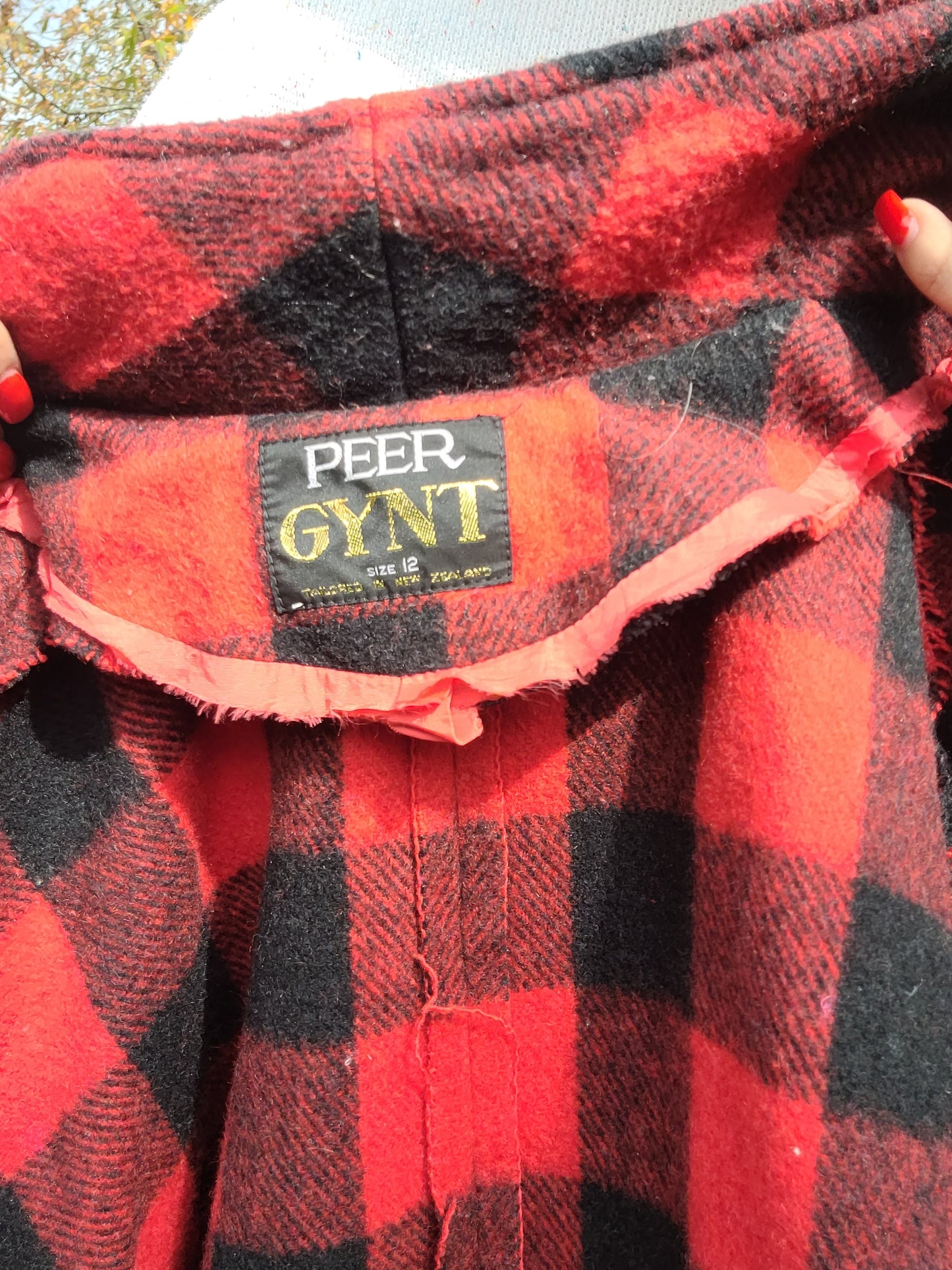 Plaid Tartan vintage Jacket. Made in New Zealand. Peer Hynt Brand
