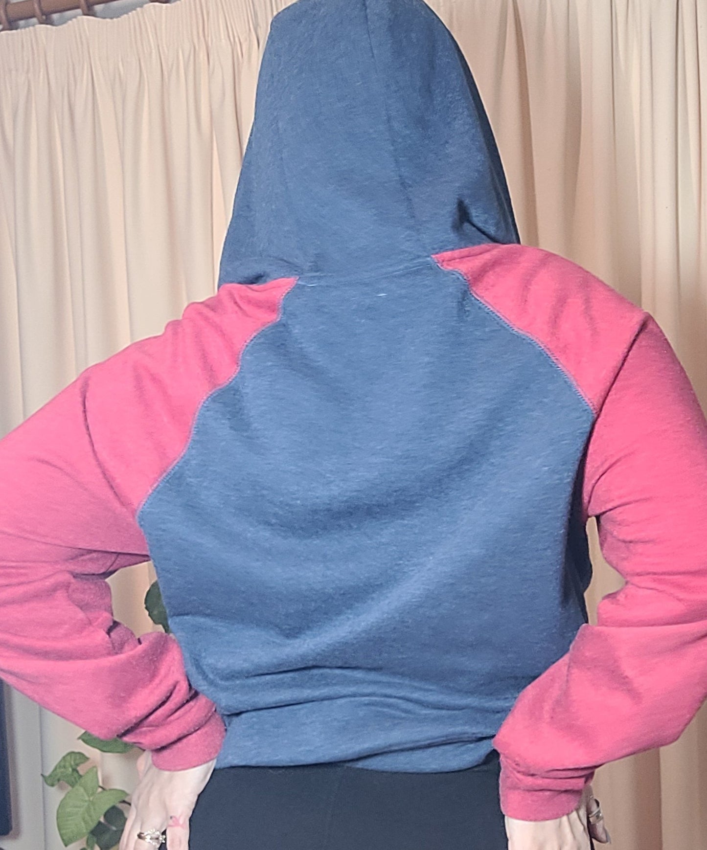 Zip up Roxy Hoodie Jacket in Blue Red