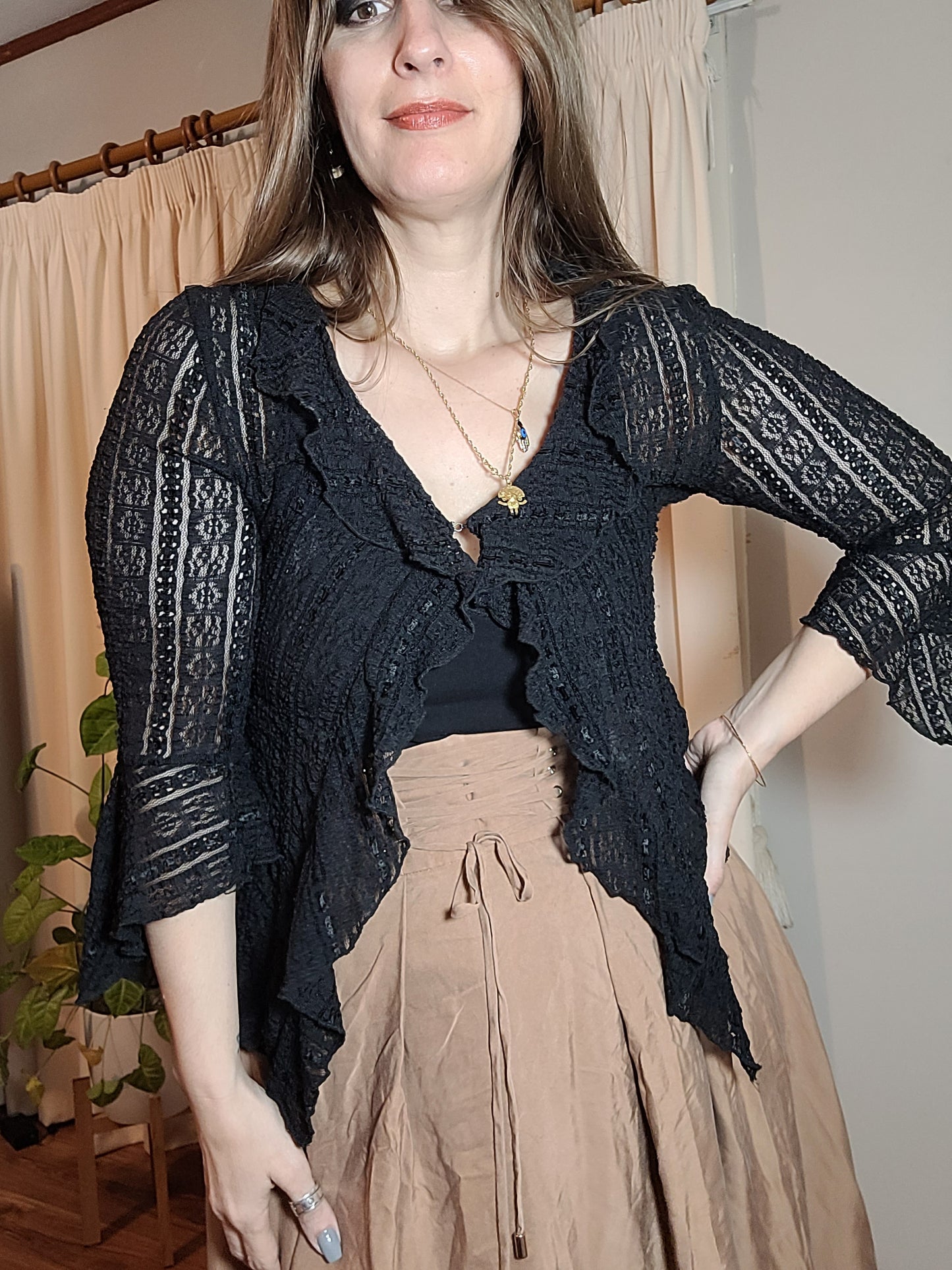 Lovely Lace Sunscreen Top- Cardi - Used lace Cardigan
