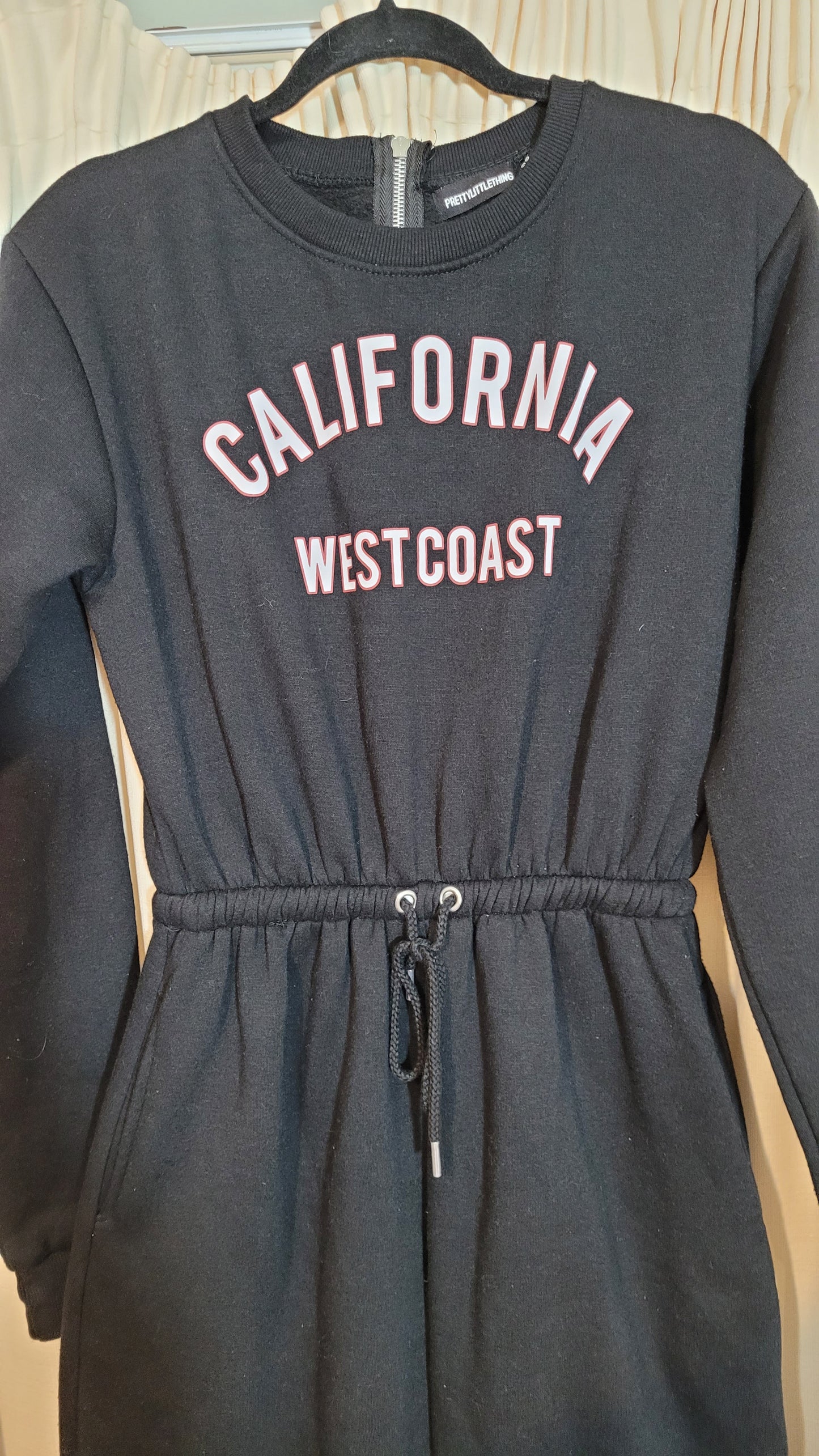 Black California long sleeves Jumpsuit -Black preloved jumpsuit