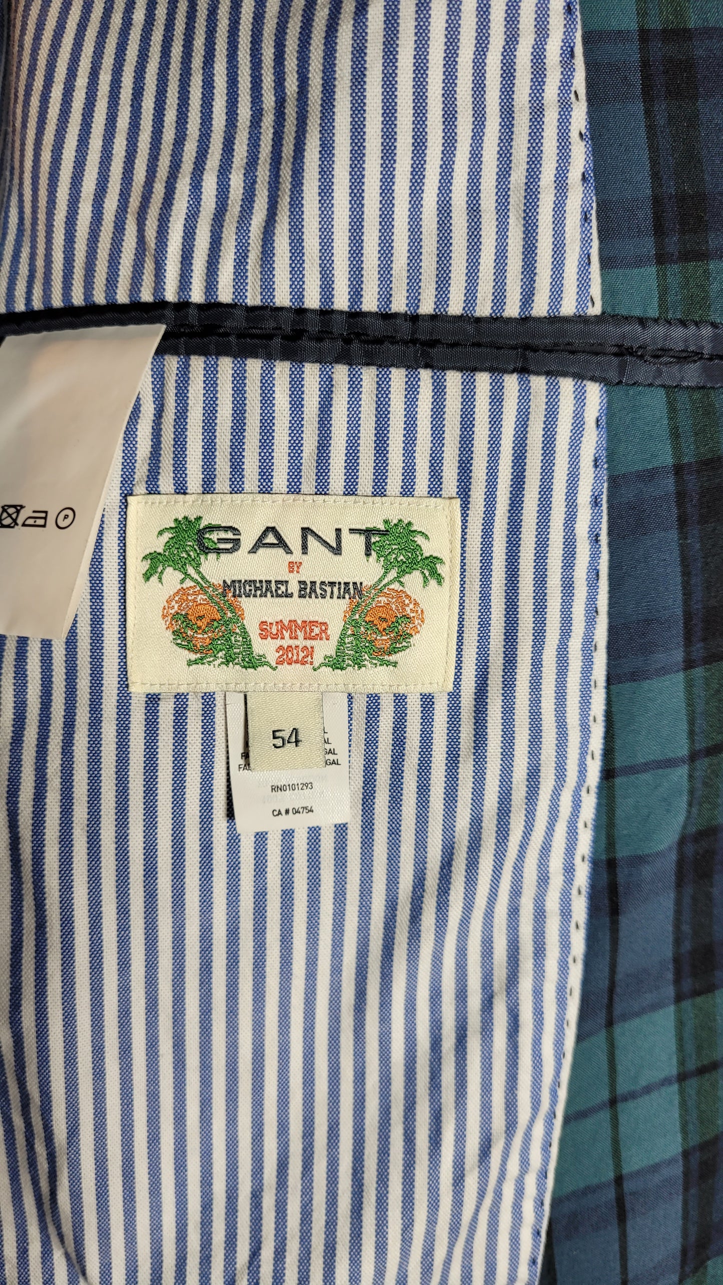 Oversized Plaid Jacket - Gant by Michael Bastian - Summer 2012 - Made in Portugal - Size 54