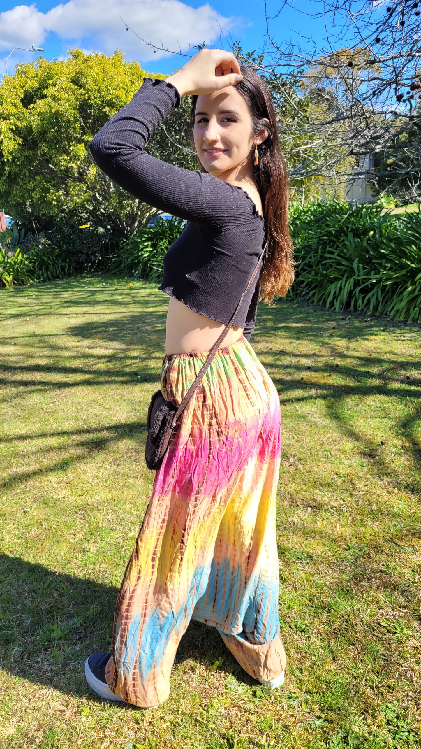 Bohemian Colorful Unisex Shalwar Summer Tracksuit Pants! baggy Fit