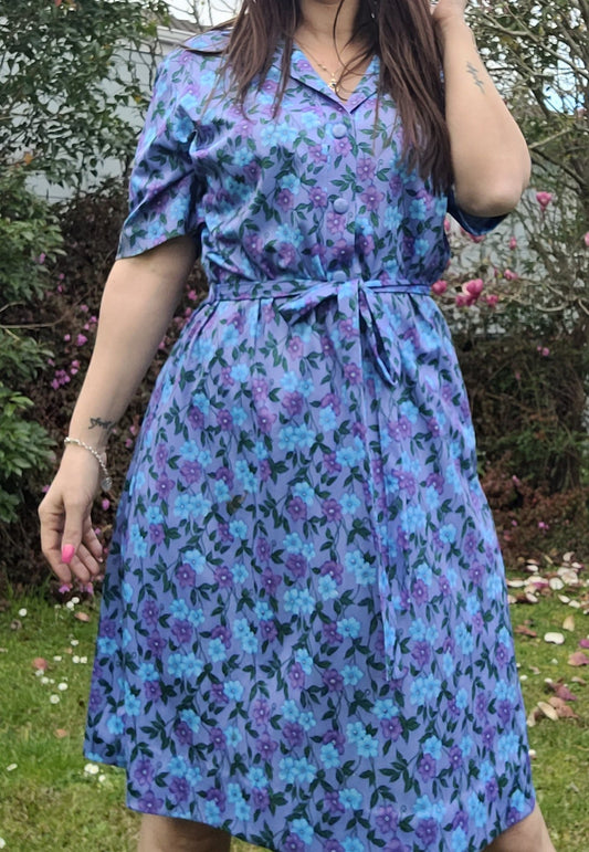vintage lavander floral dress for sale in Auckland in preloved condition