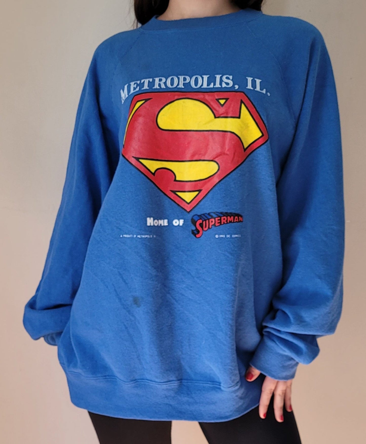 Vintage 1993 Superman Crewneck Sweatshirt – Classic Collector's Piece Vintage top