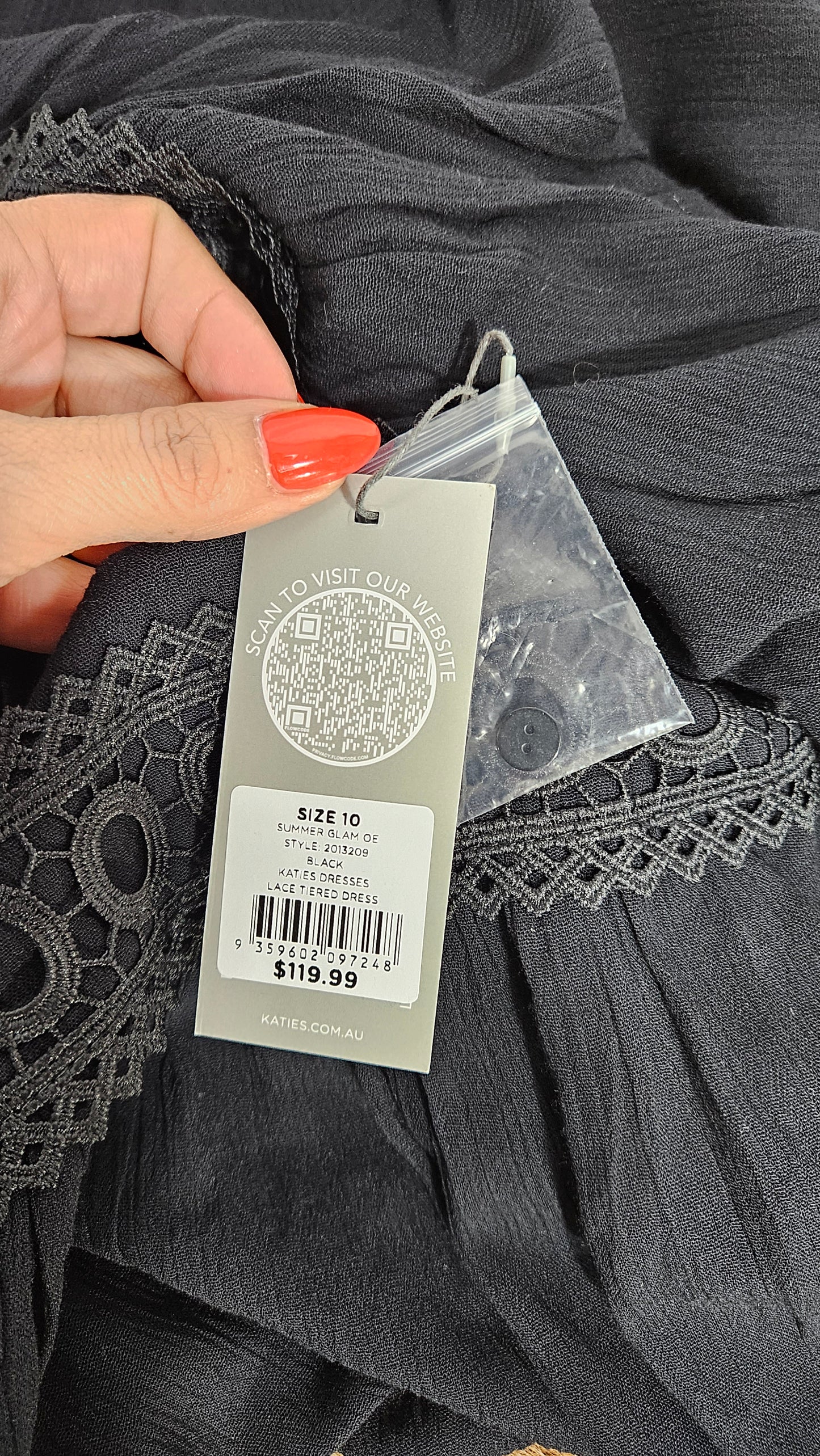 Summer Glam of Style Dress by Katies Sleeveless Lace Tiered Maxi Dress. Size 10.