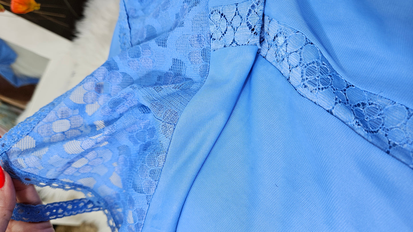 ovely Vintage Blue Slip wear - Preloved slip Dress