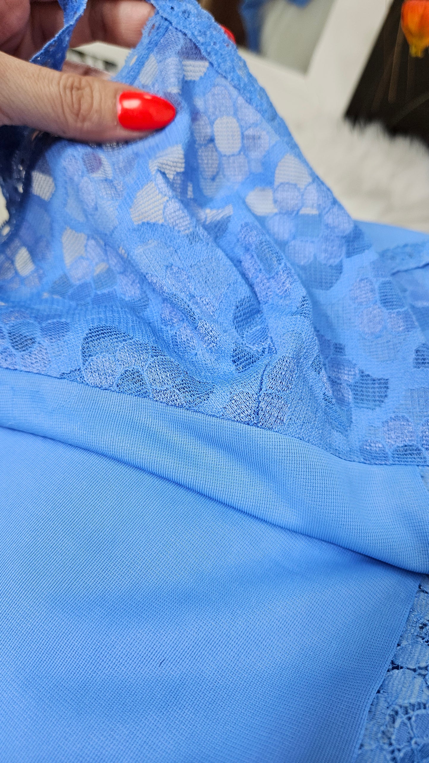 ovely Vintage Blue Slip wear - Preloved slip Dress