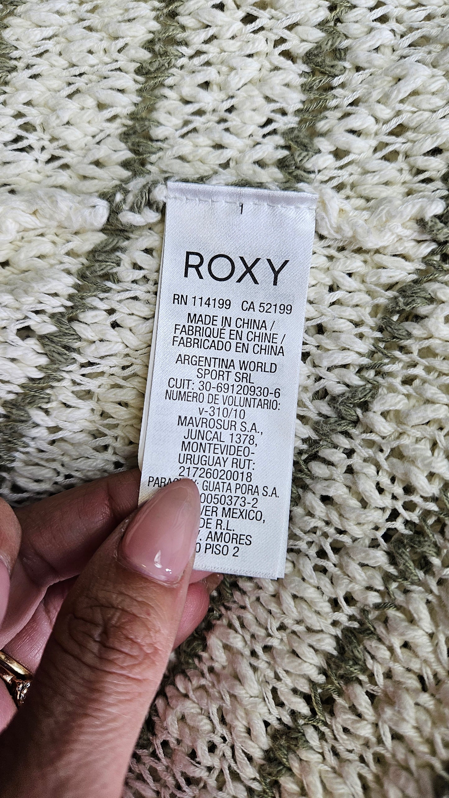 Roxy Hoodie Size Large