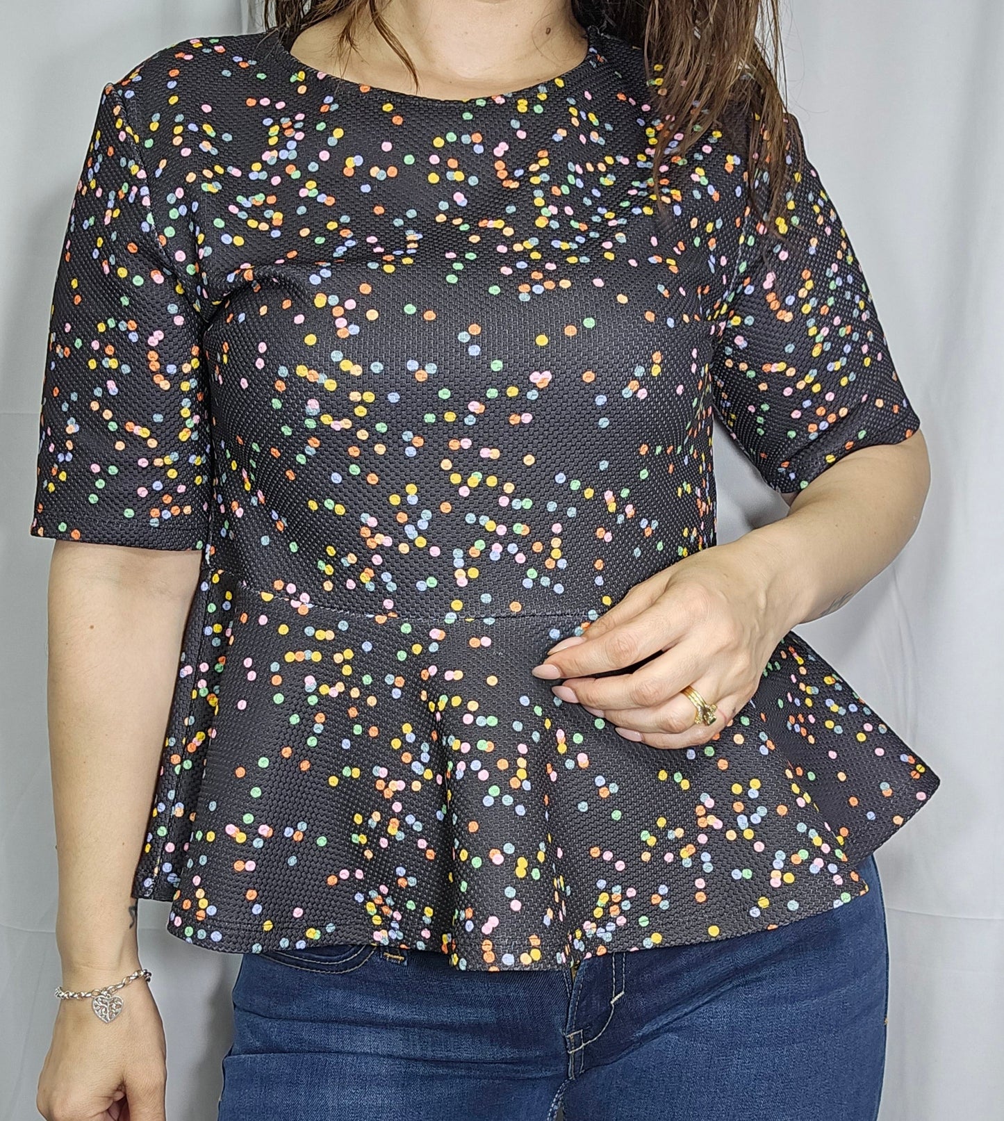 Peplum blouse H&M Women polka Top
