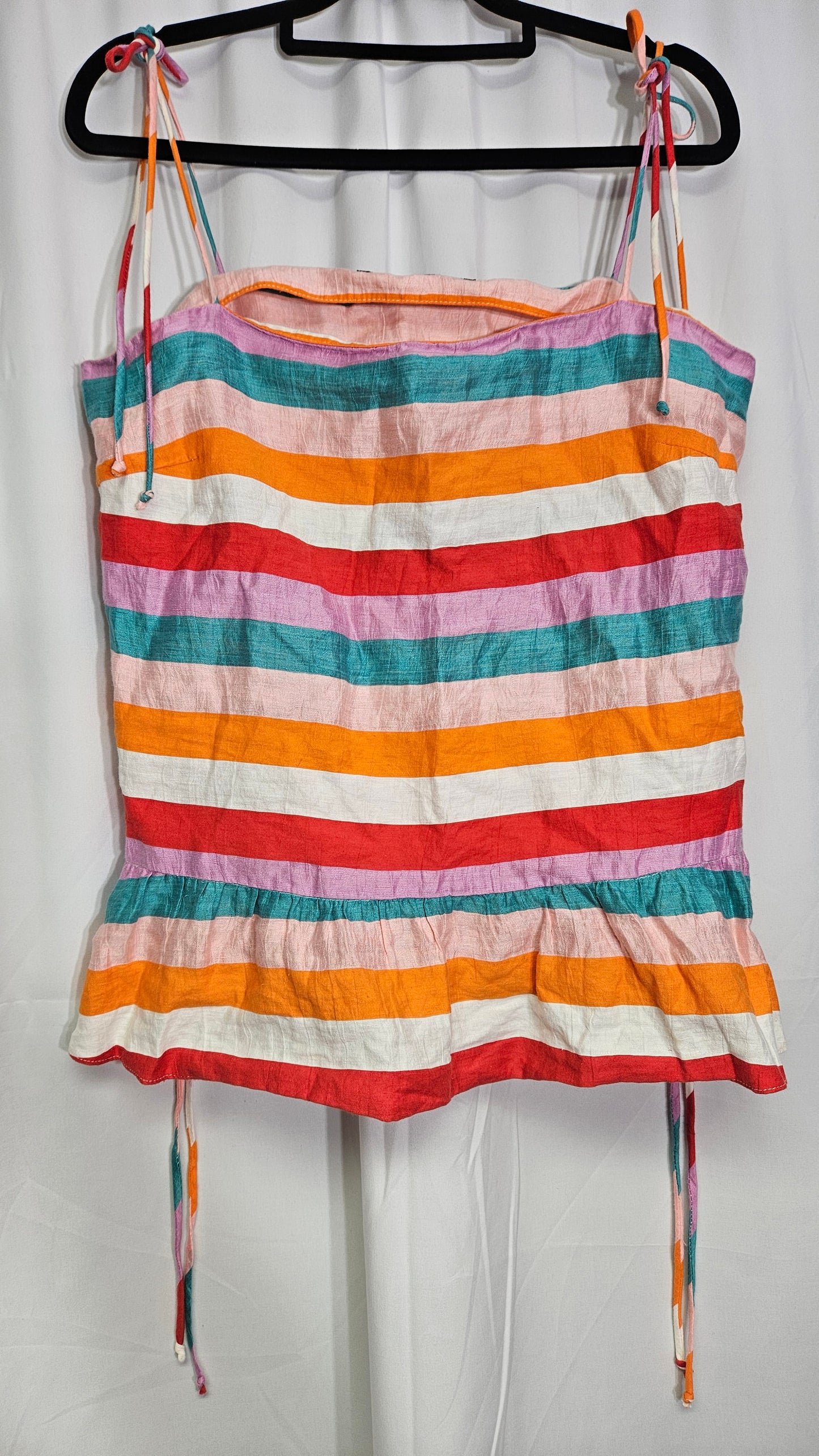 Colorful Zara Tied Top Size L