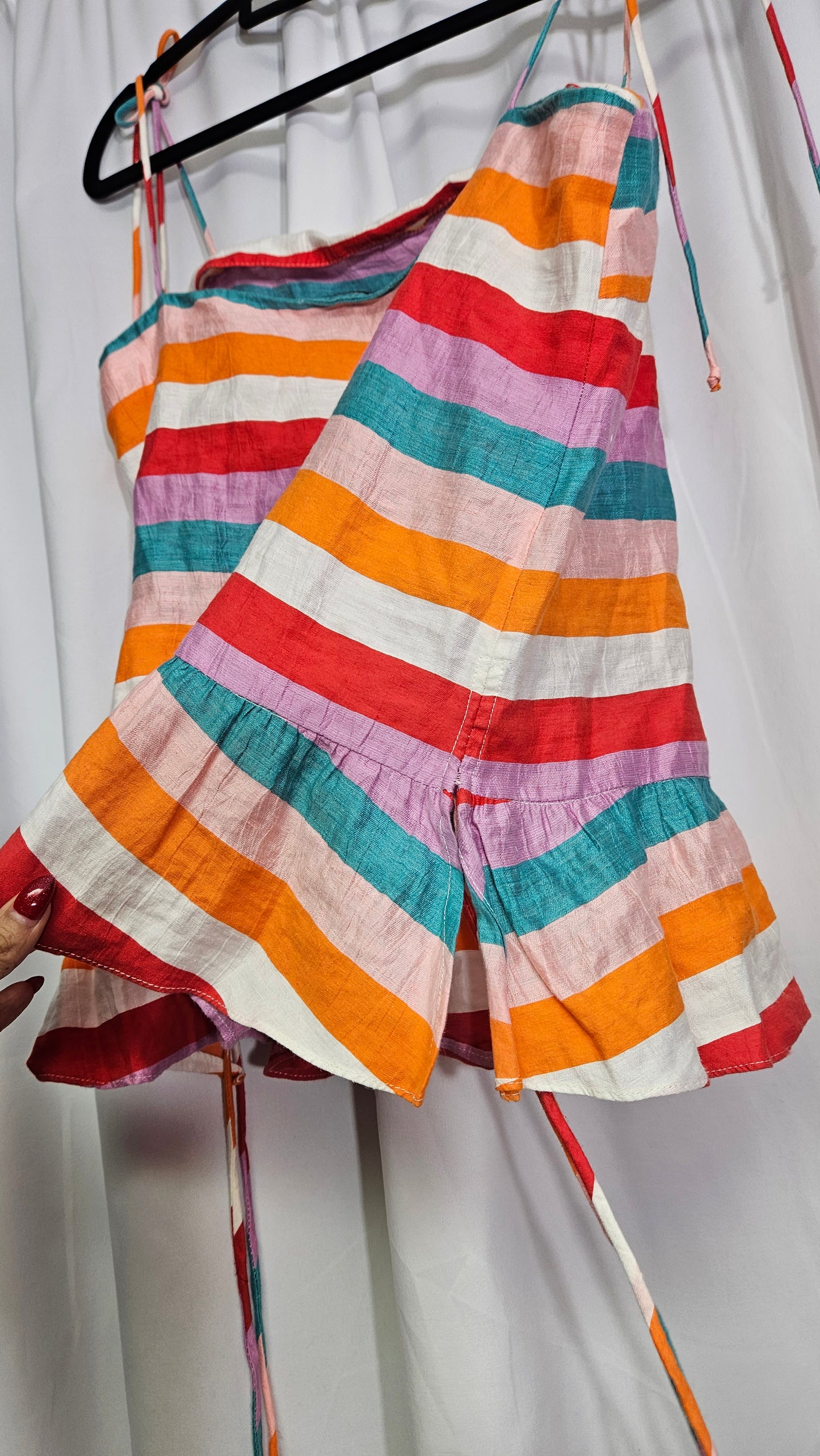 Colorful Zara Tied Top Size L