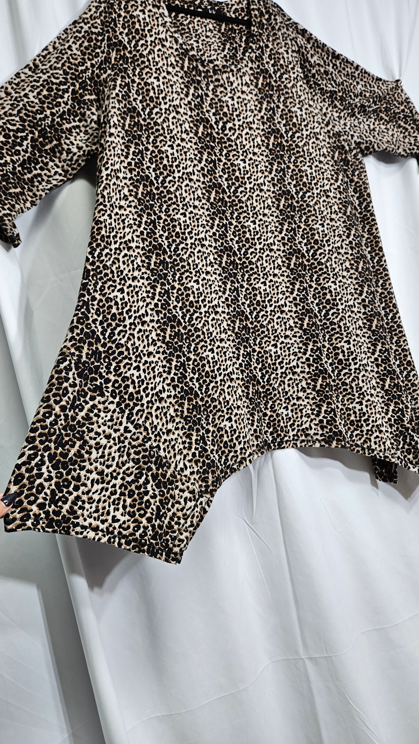 Oversized animal Print Top - plus size Blouse