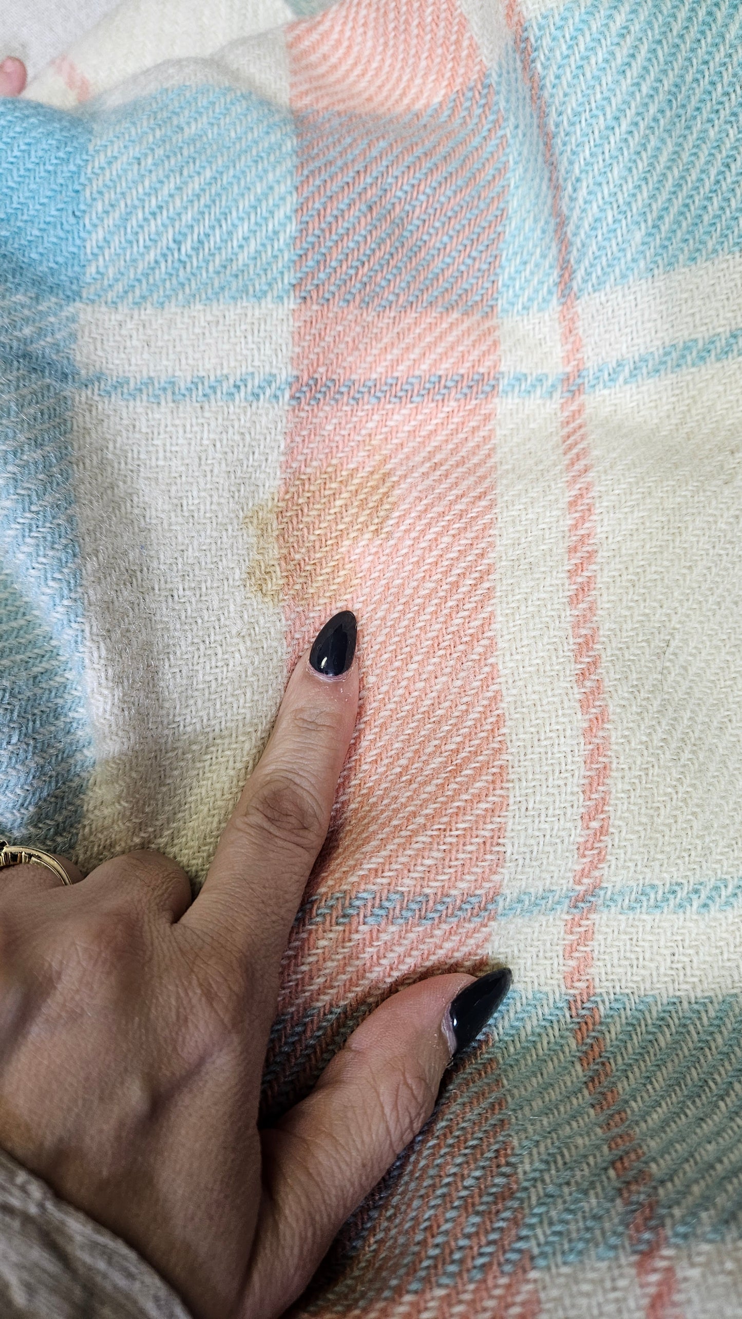 Vintage plaid blanket single bed size