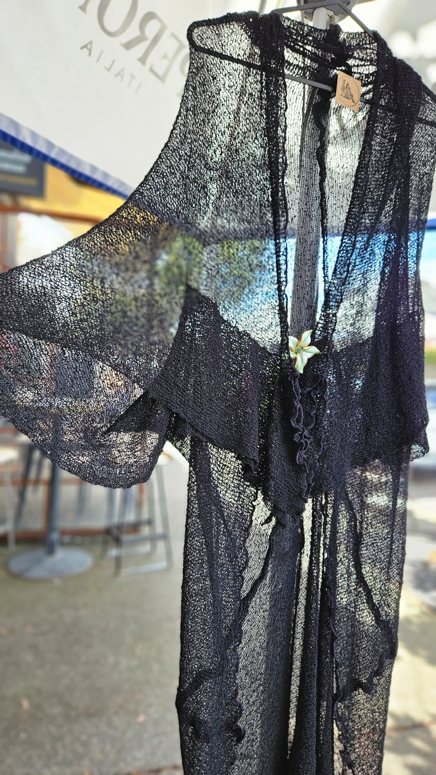 Lovely Lace Sunscreen long coat - curby mesh Cardi - Used lace Cardigan