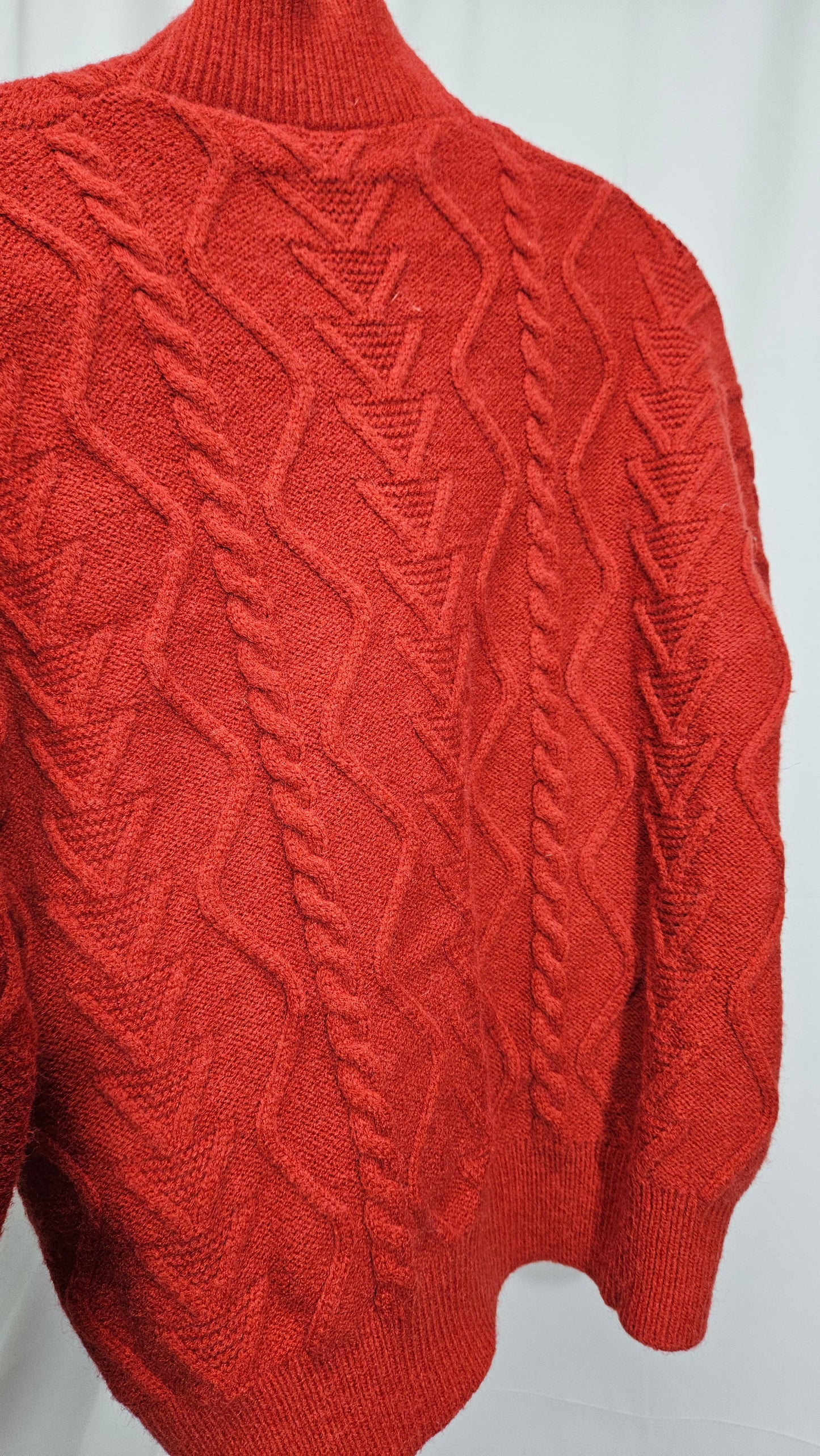 Cable Knit Sweater - Turtle Neck Knit Top - Preloved Pullovers
