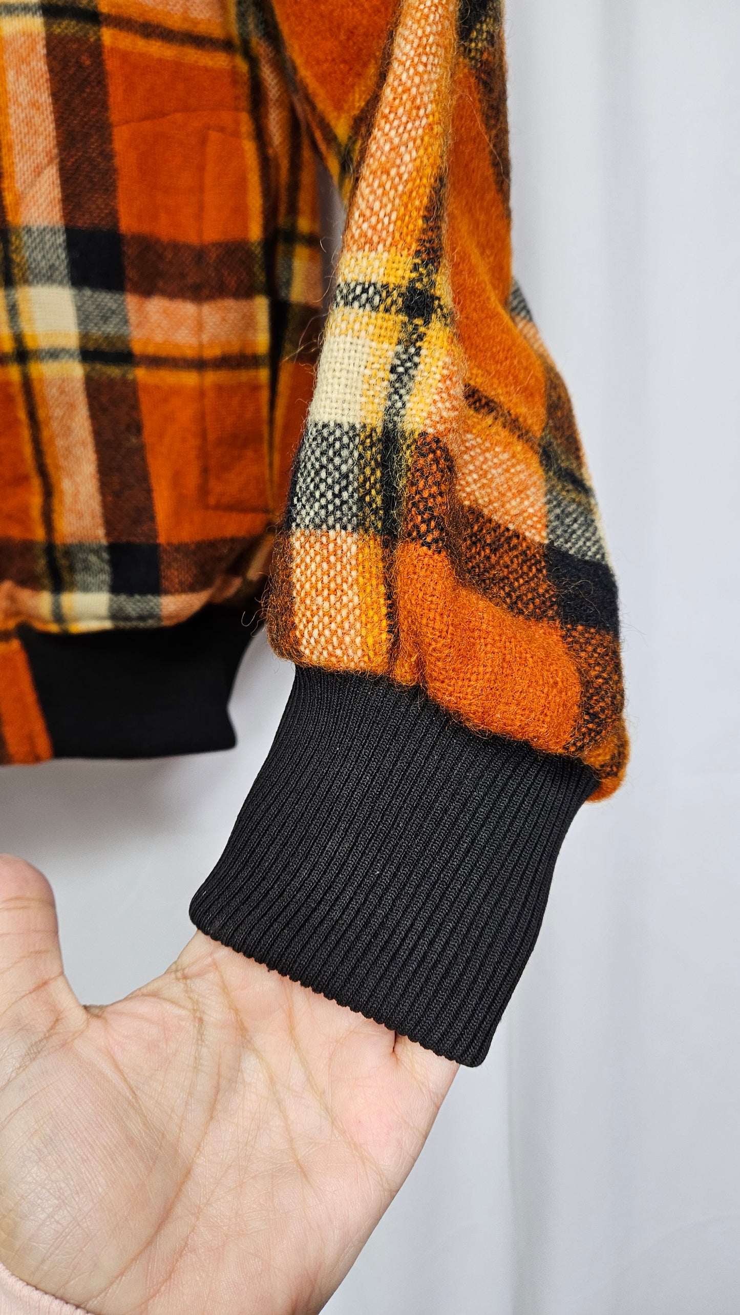 Hunters gold Vintage Plaid Bomber jacket 100 % NZ wool Vintage Tartan Coat