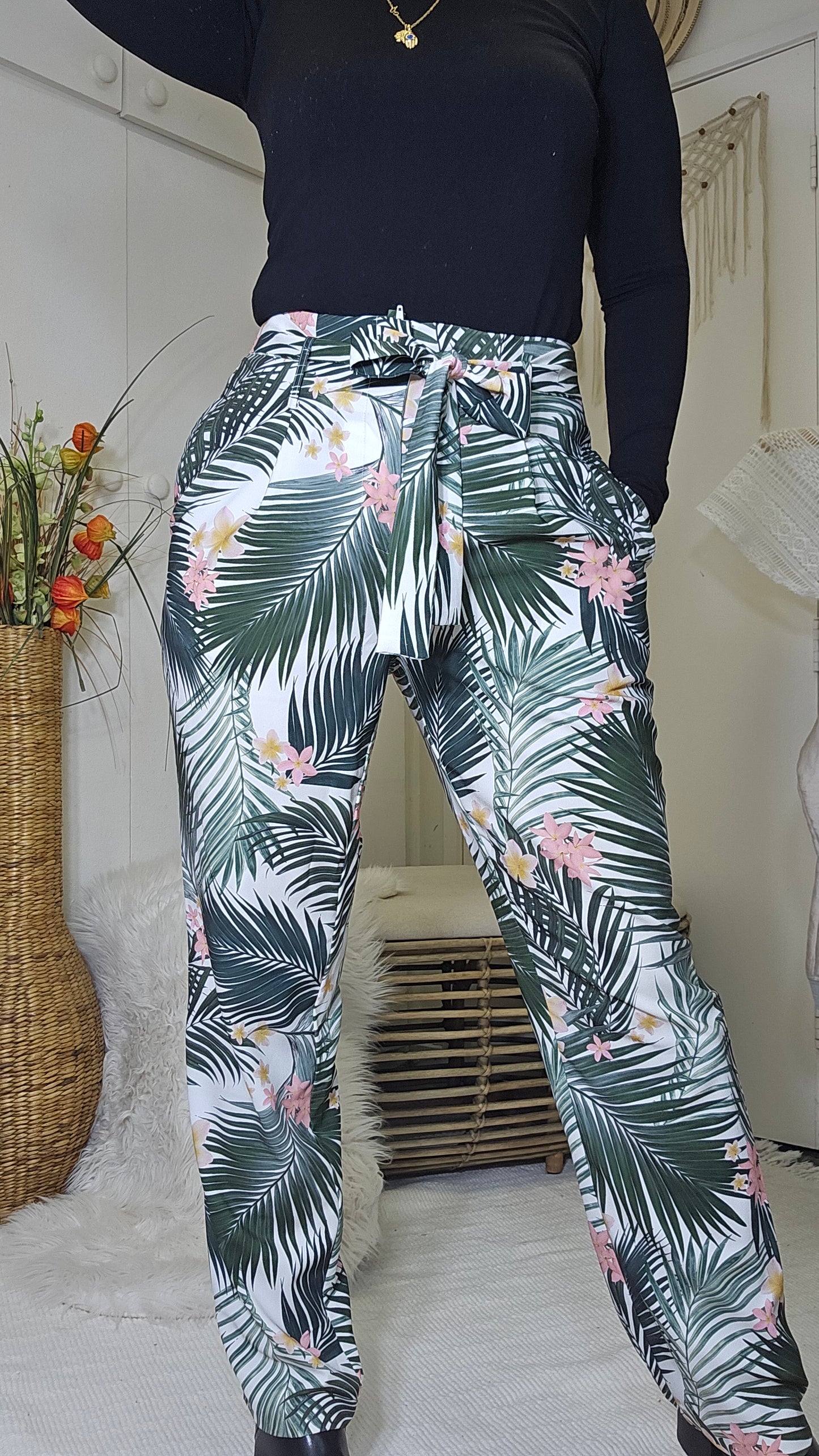 PORTMANS Womens Pants Size 10 High Waisted Pockets BeltPants - Trousers