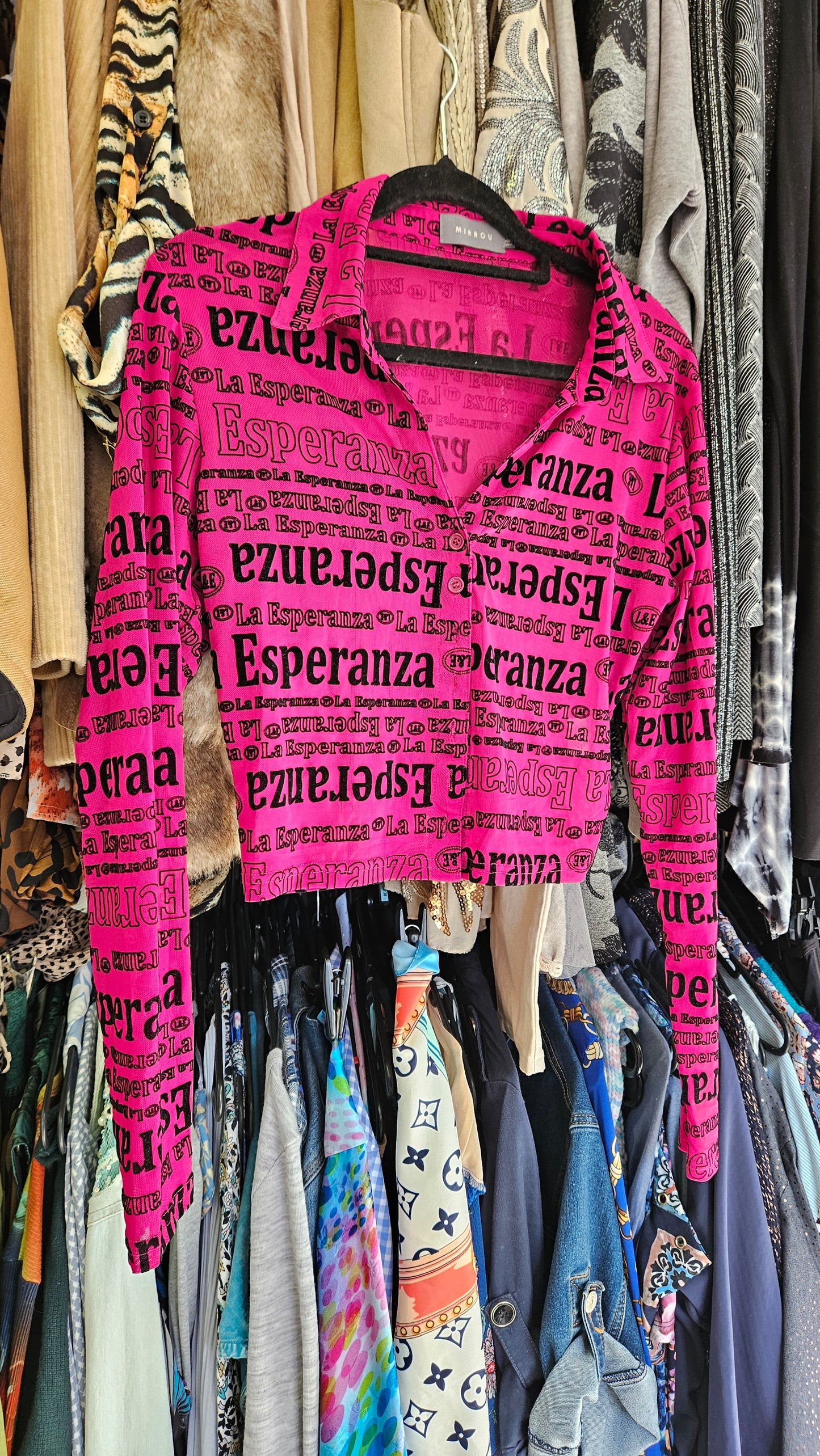 "Esperanza" Mirrou Mesh top - Blouse