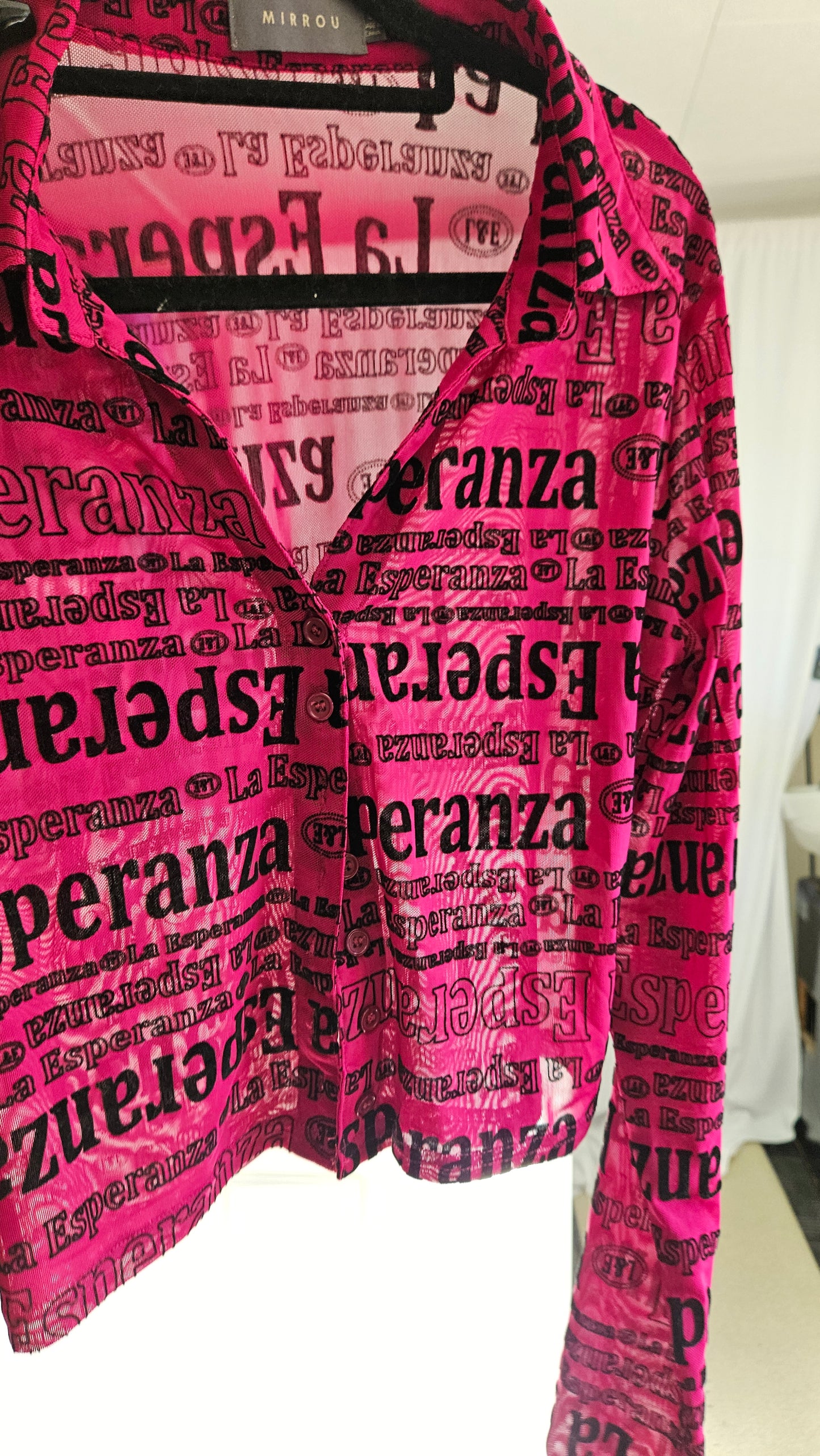 "Esperanza" Mirrou Mesh top - Blouse