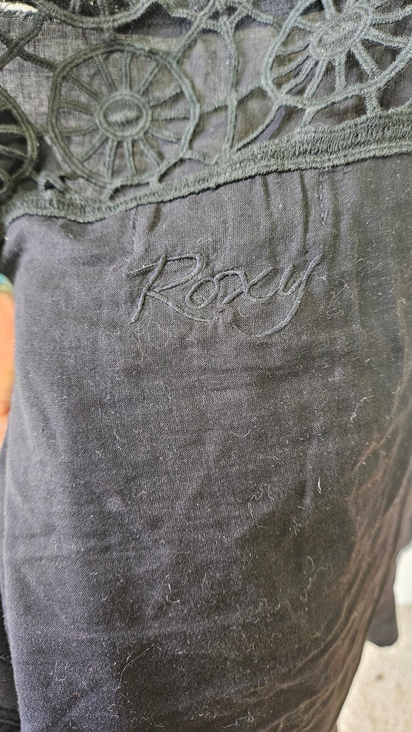Bohemian black Roxy blouse size 10 - Roxy Top