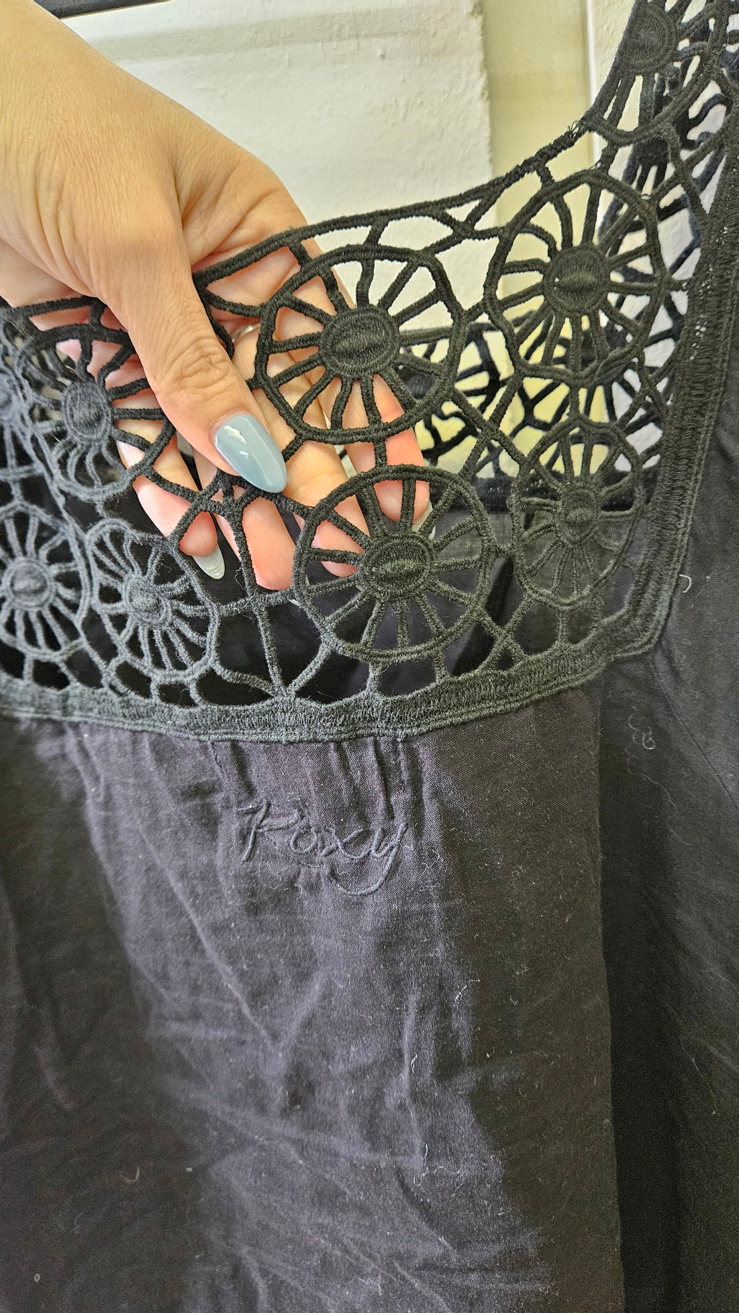 Bohemian black Roxy blouse size 10 - Roxy Top
