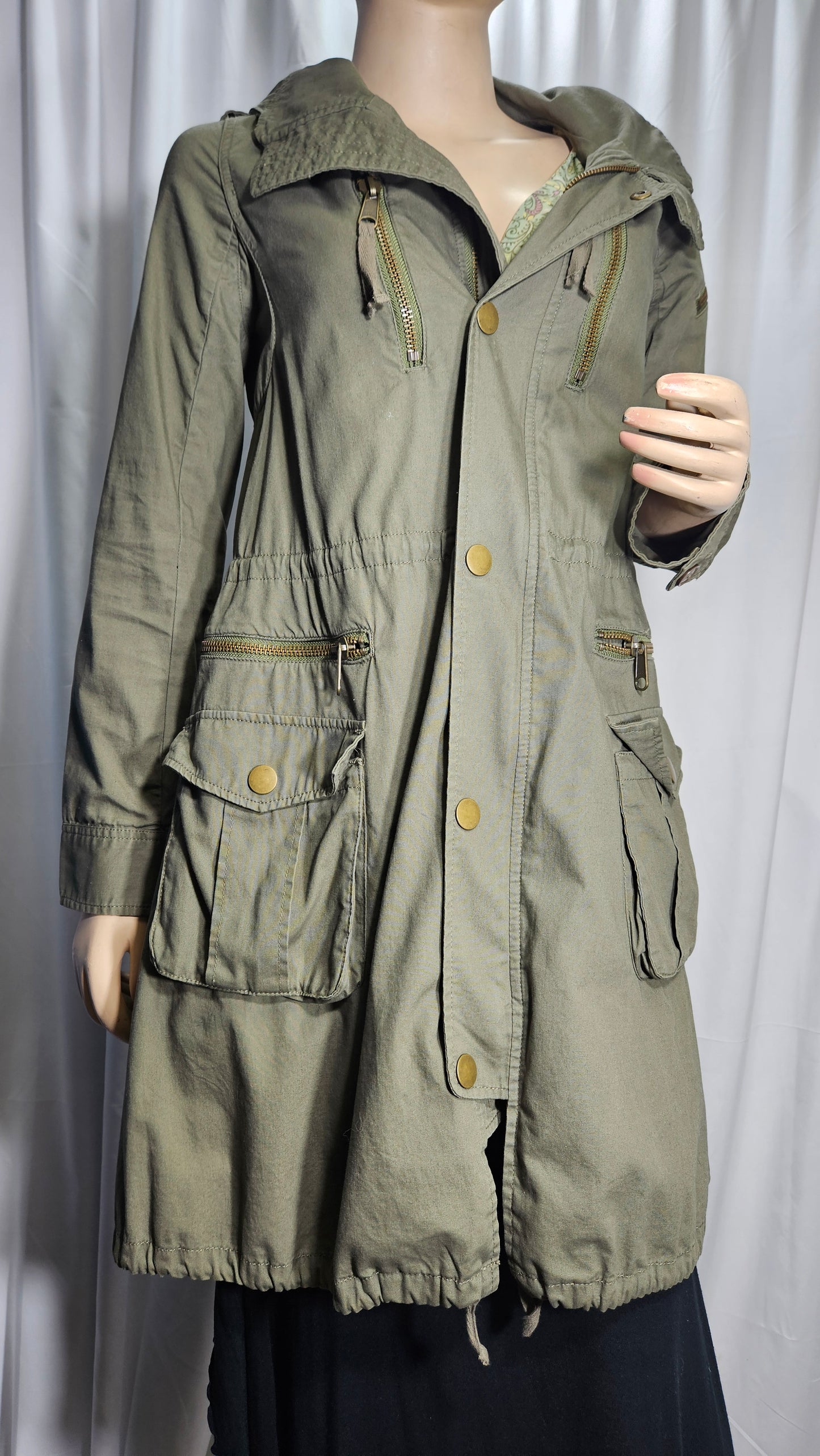 Nine Army Jacket Trench Preloved Jacket-Coat - Cargo Style. Size M (imo)
