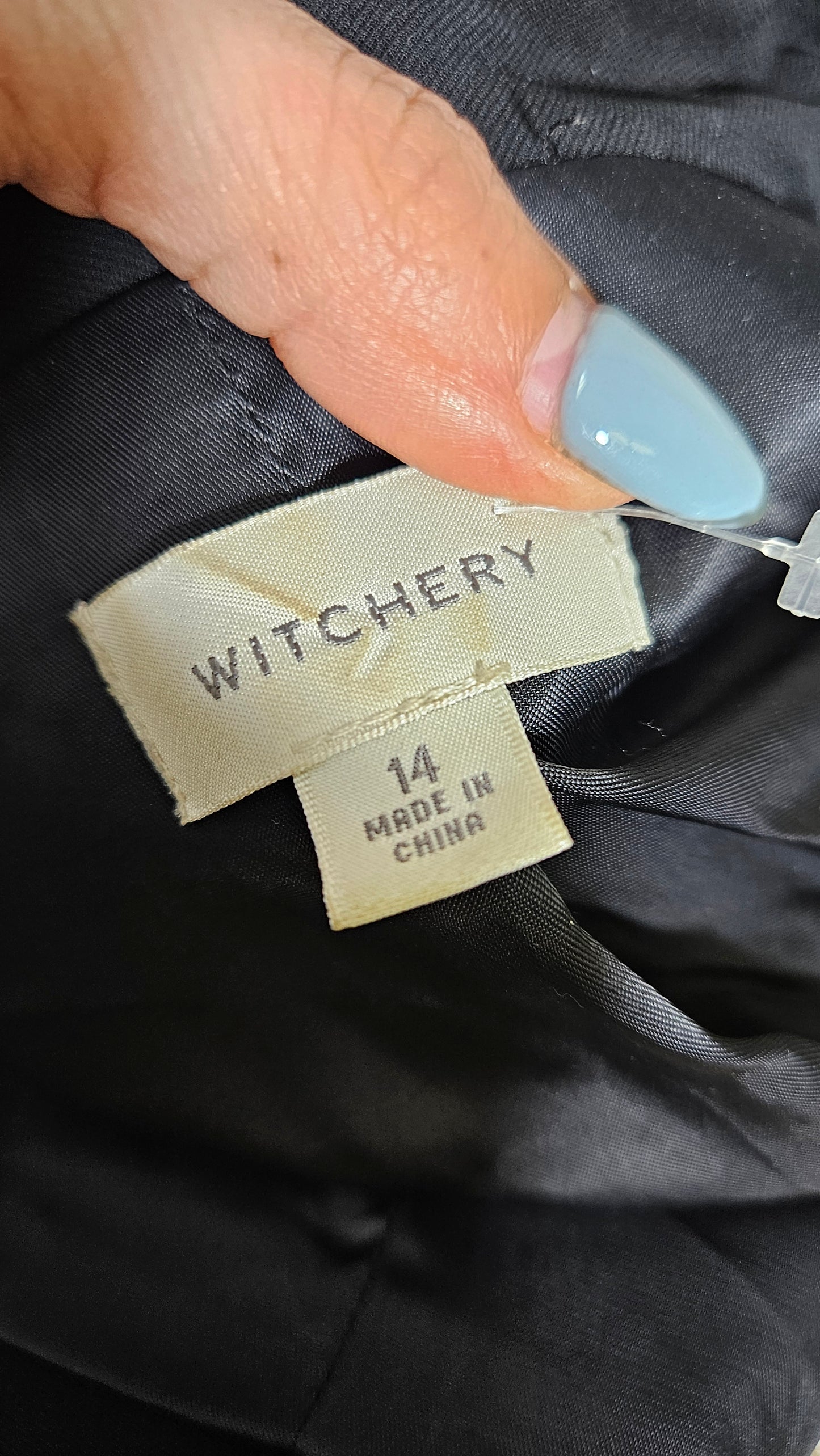 Witchery Jacket - Black Asymmetrical Blazer