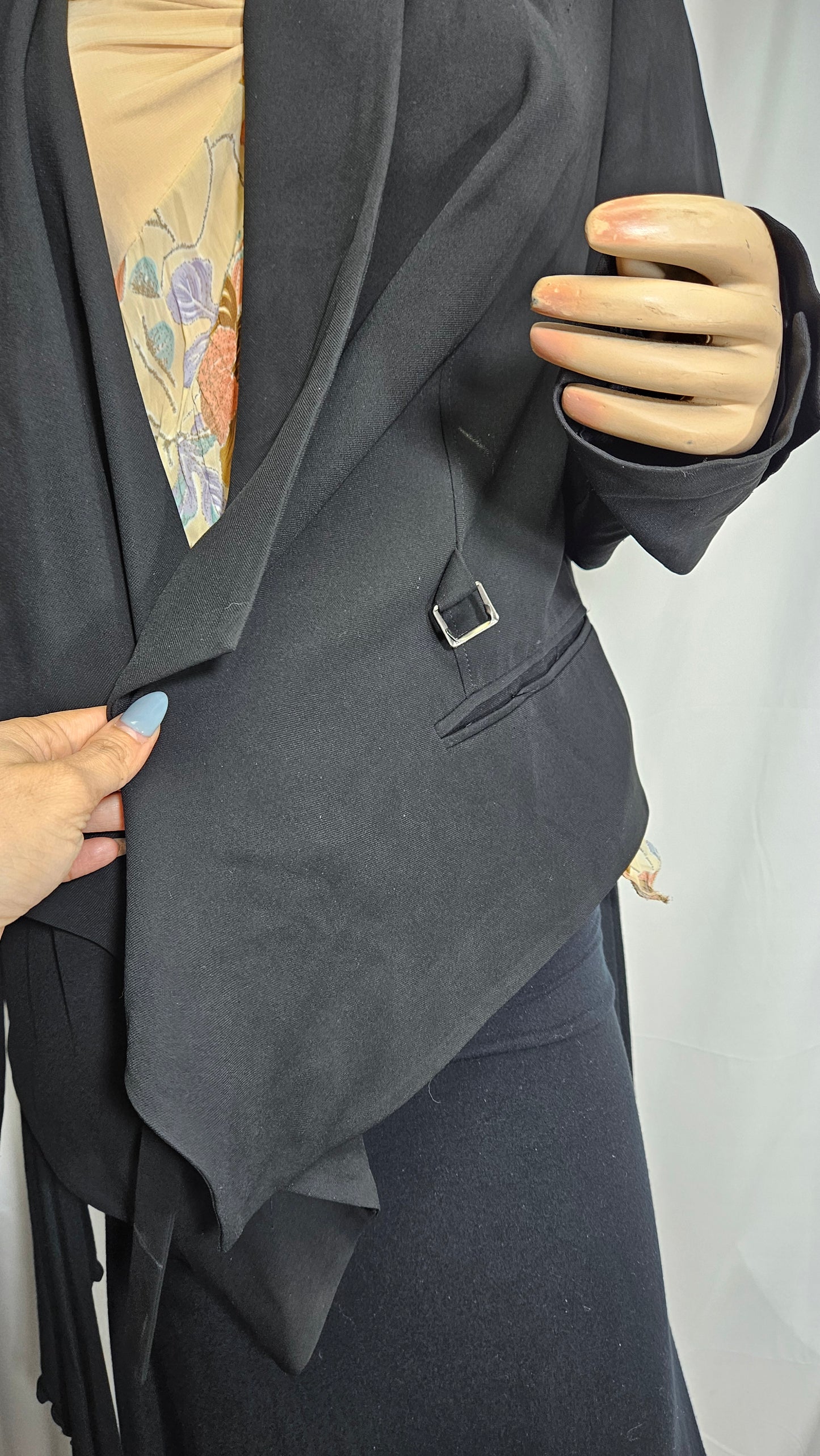 Witchery Jacket - Black Asymmetrical Blazer