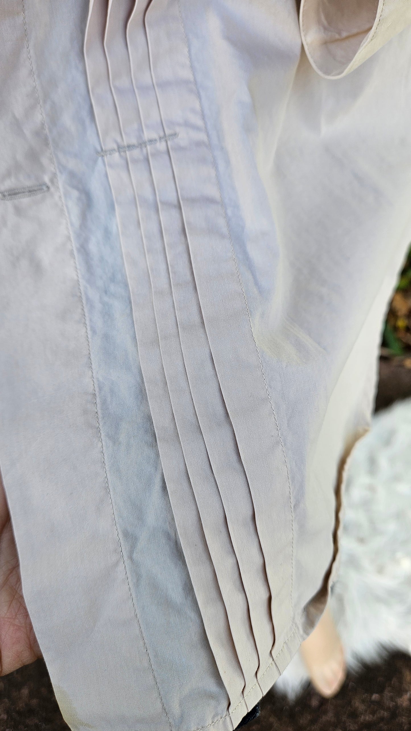 Beige Calvin Klein Long Sleeves Shirt Size XL