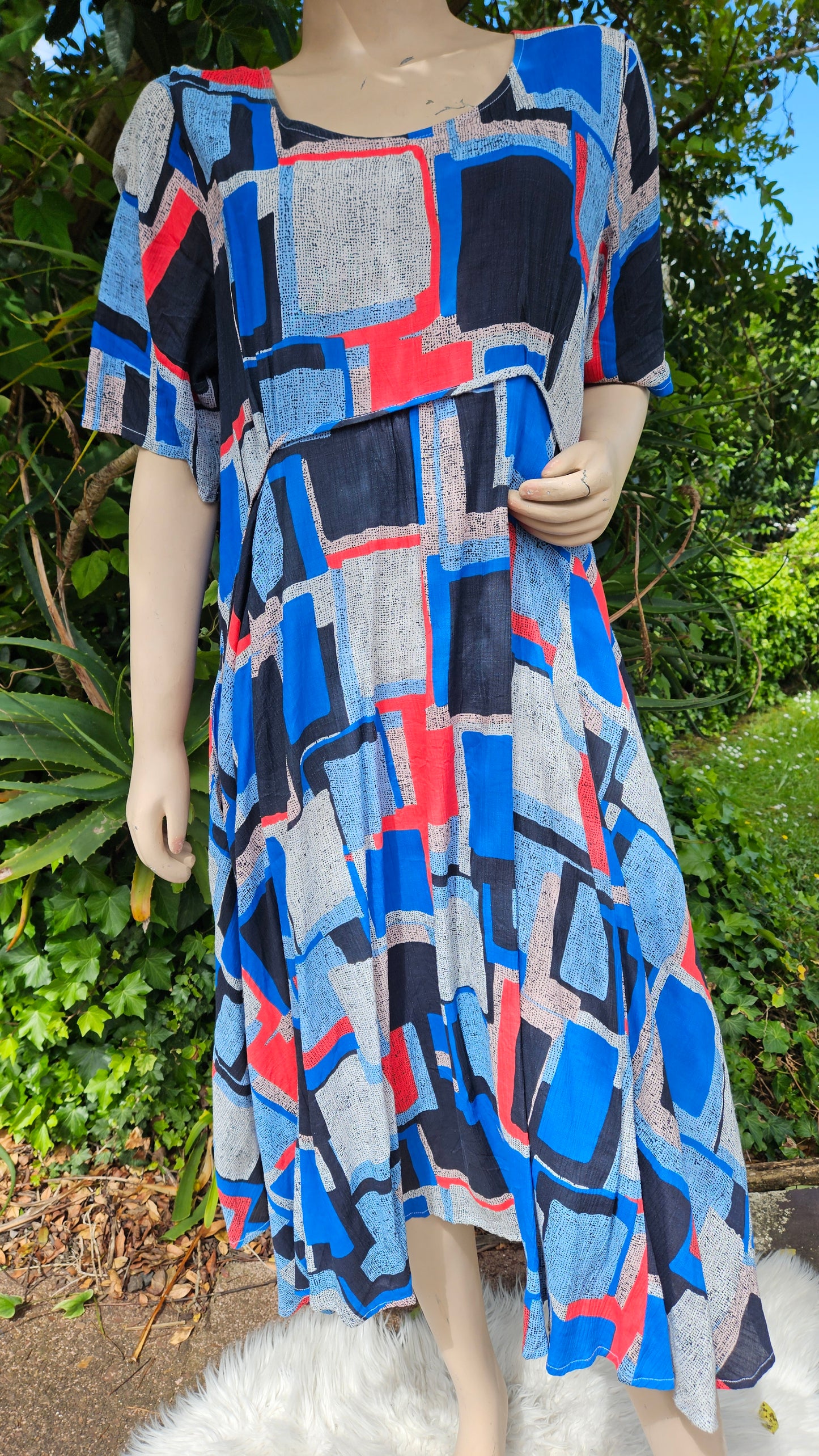Midi dress VIRTUELLE ts TAKING SHAPE multi print lined pocket Dress