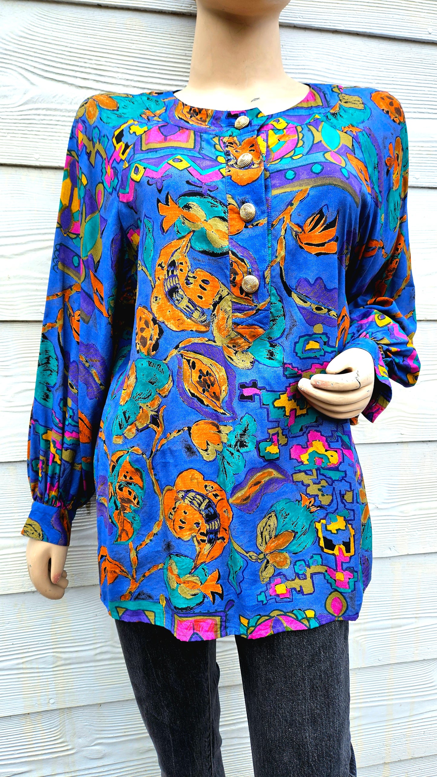 Bernard Perris Vintage Multicolored Shirt - Blouse - Size 40