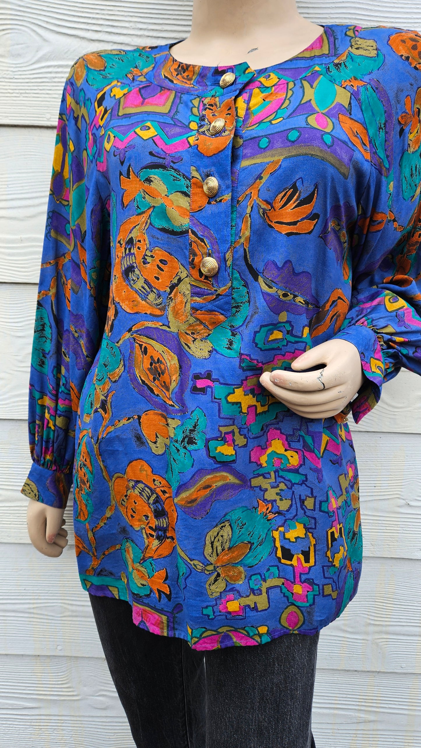 Bernard Perris Vintage Multicolored Shirt - Blouse - Size 40