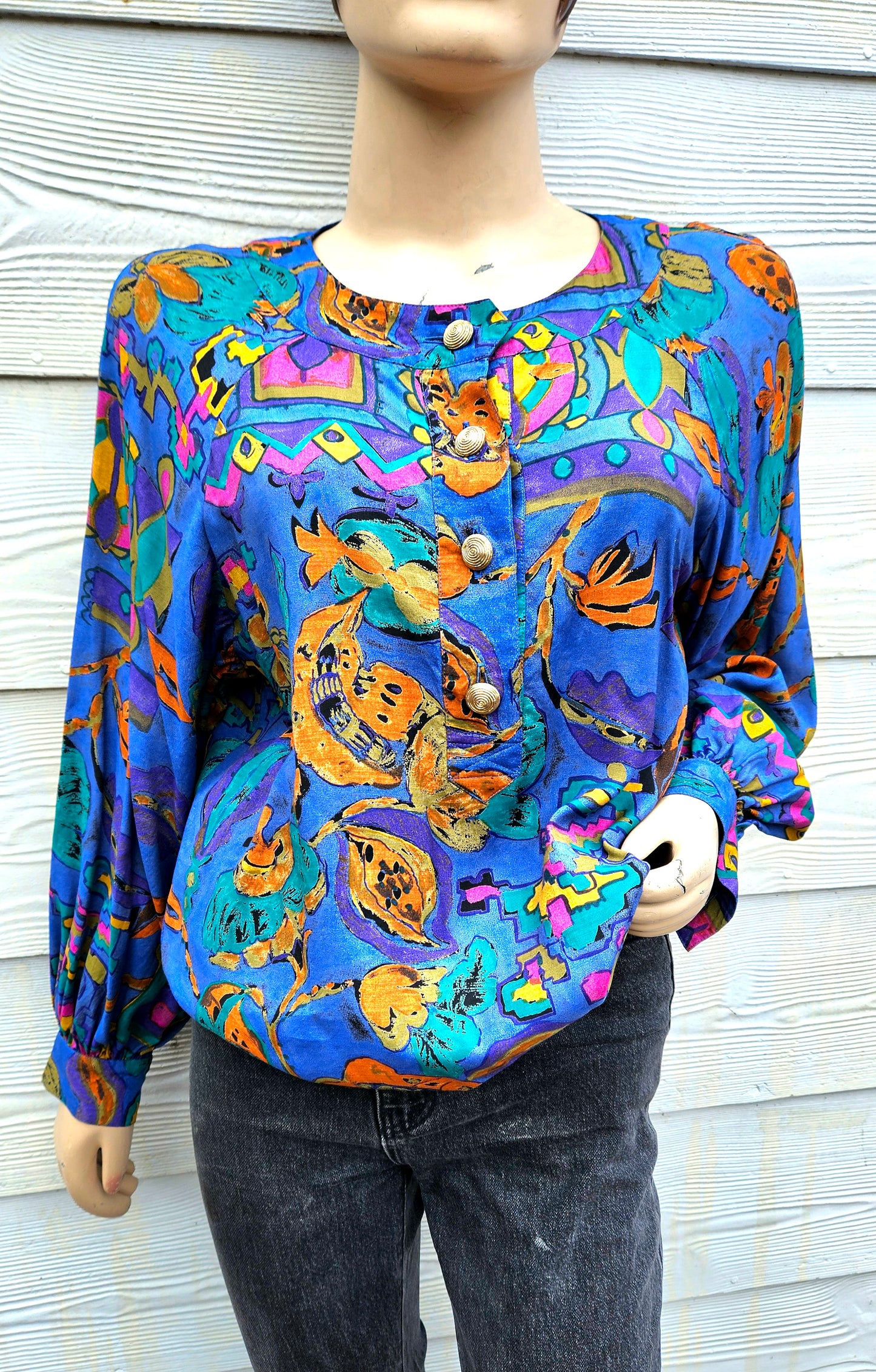 Bernard Perris Vintage Multicolored Shirt - Blouse - Size 40