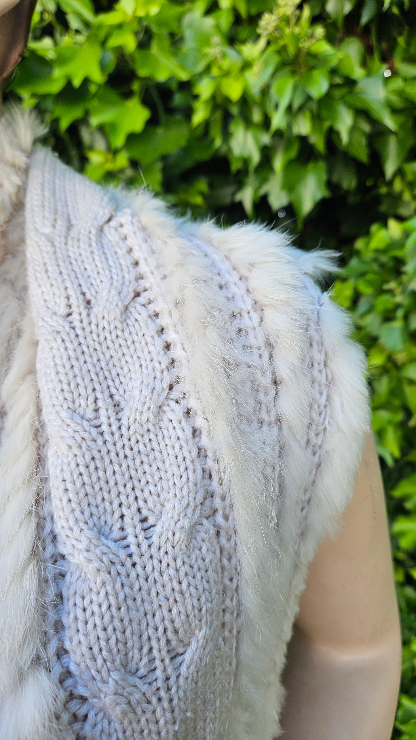 Beige bohemian Crochet vest Womens Crochet Knit