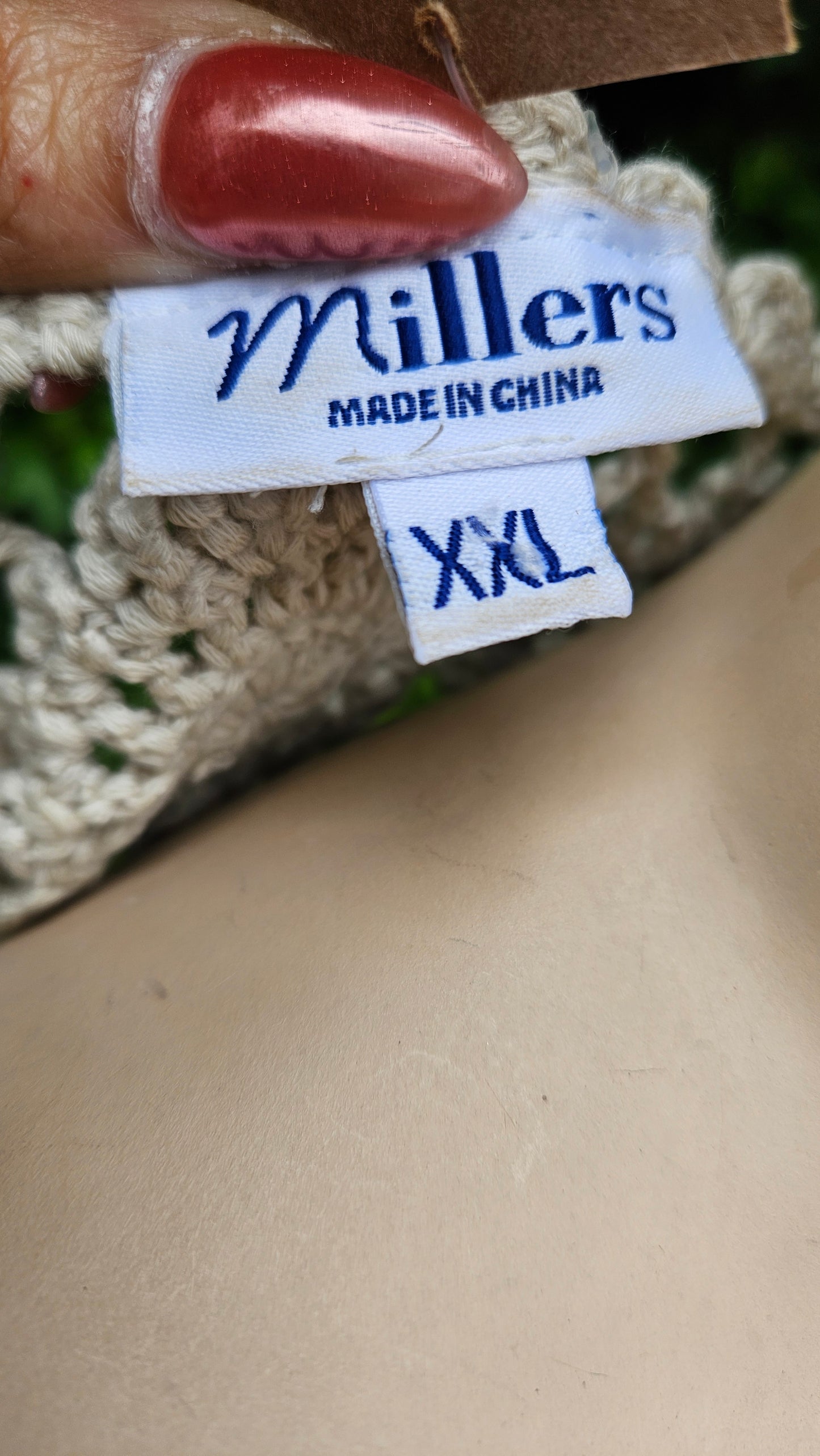 Crochet Blouse - Top Beige Blouse