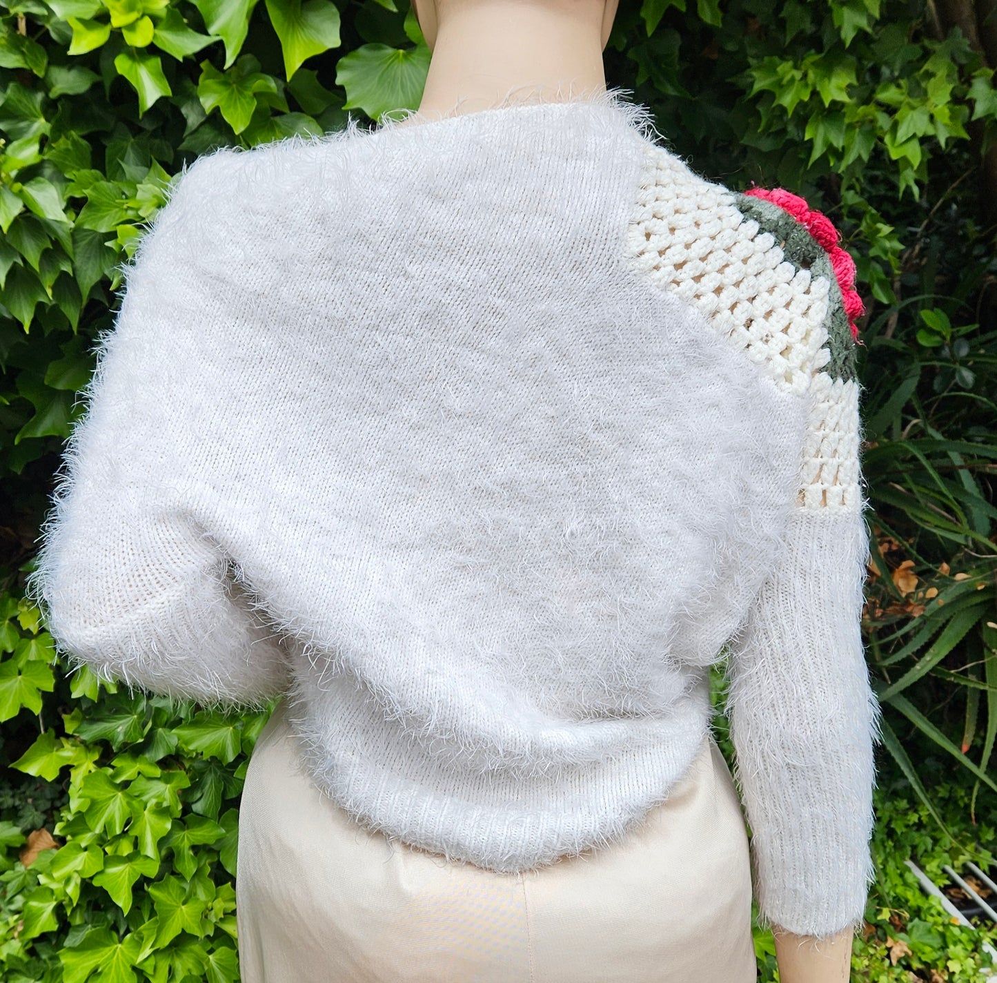 Unique rose Knit Sweater Crochet Top