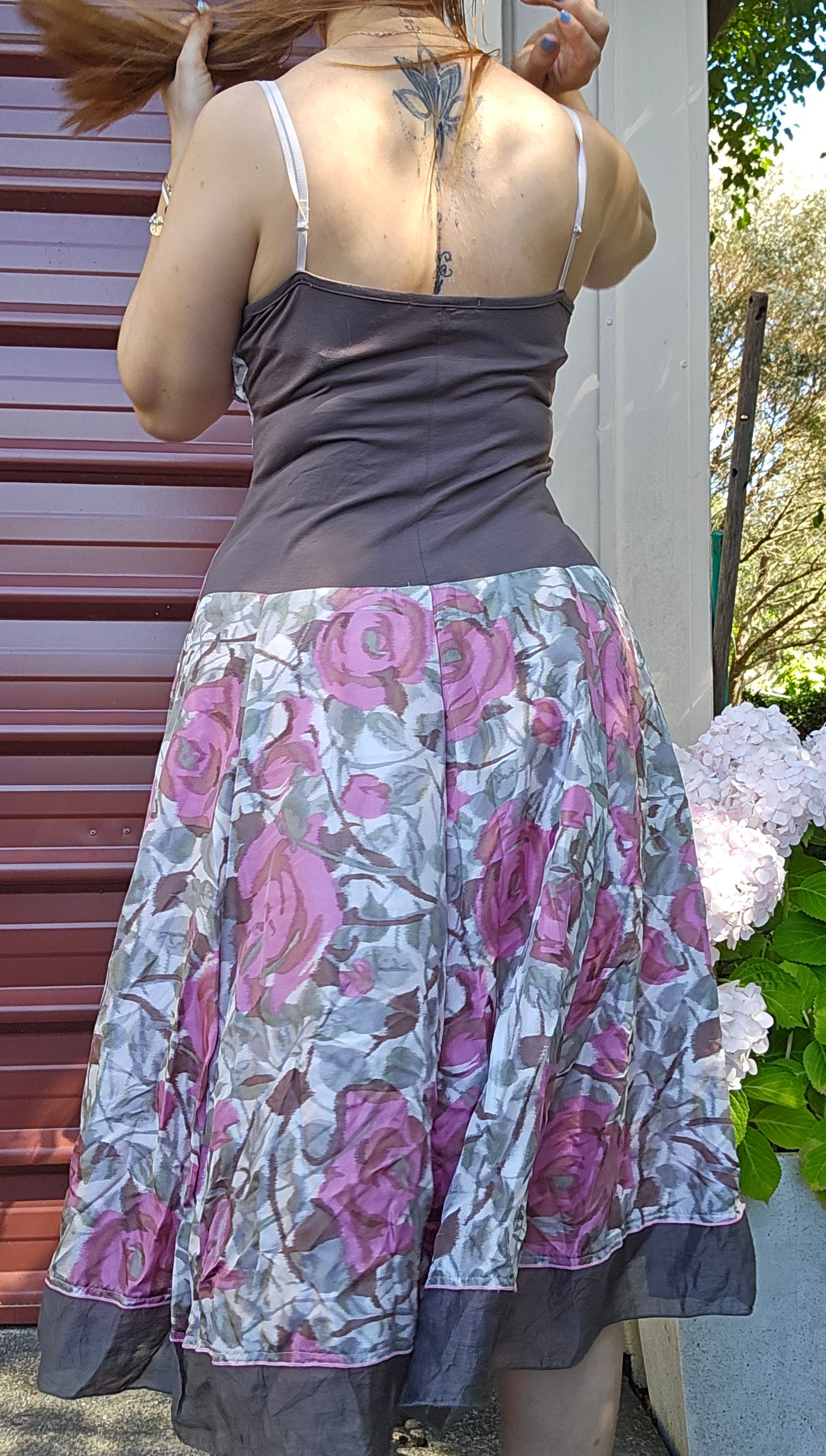 Madge Silk Rose Dress Made in New Zealand