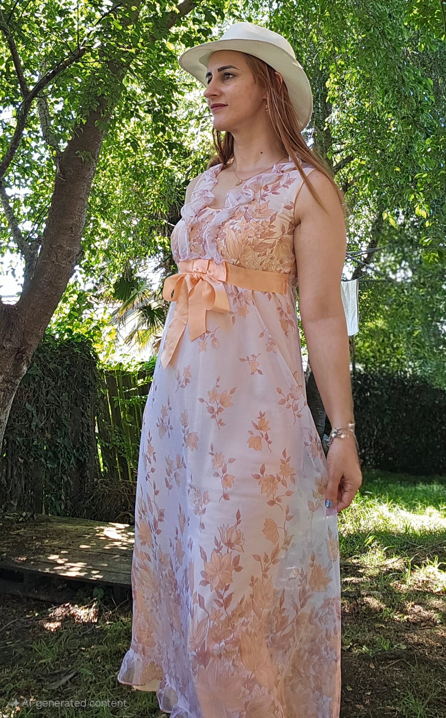 Women's Pink and Orange Dress 60s Vintage Nightie by St Michael Slip Dress – Slipwear
