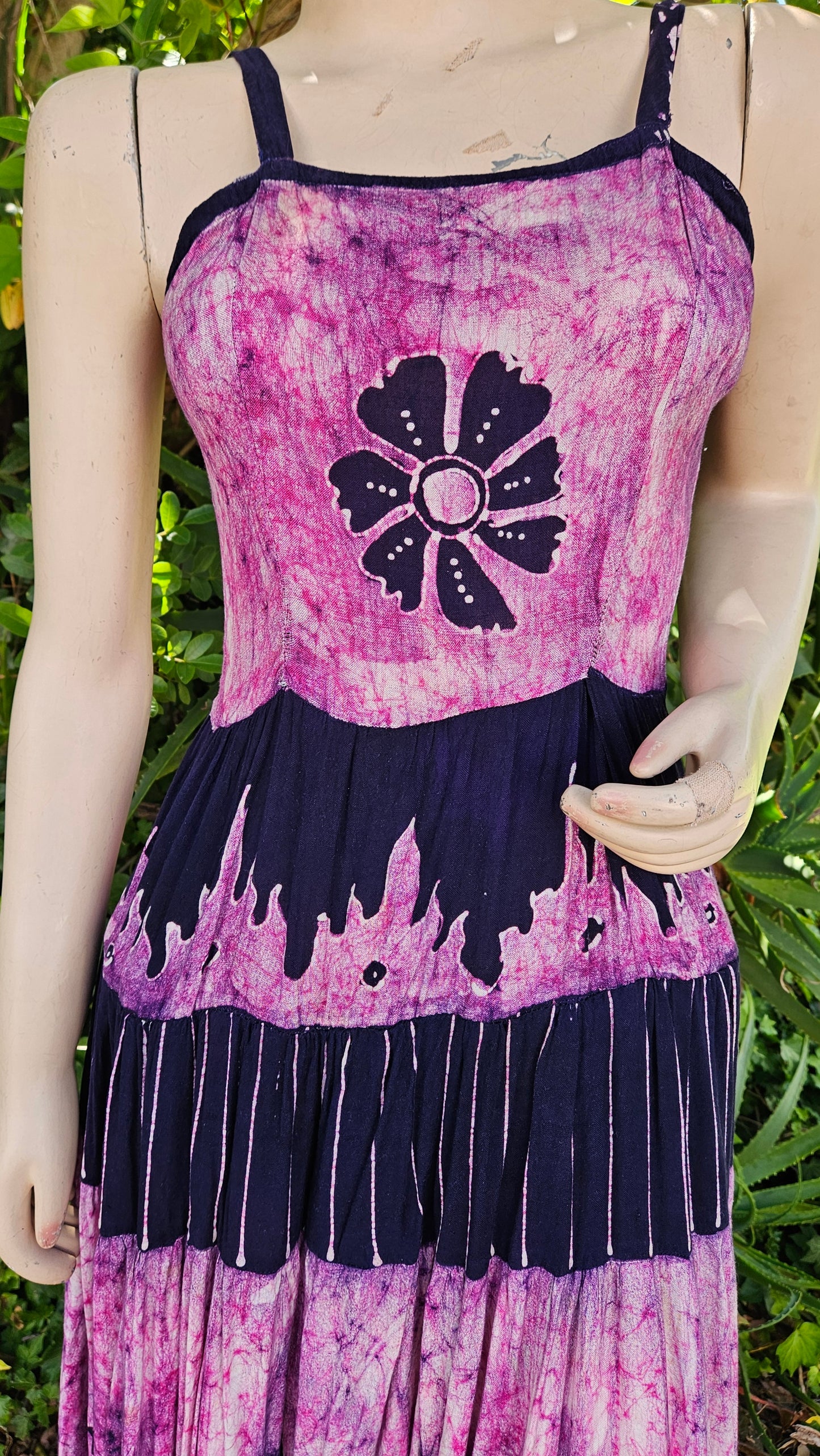 Vintage Inodnesian Maxi Dress 100% cotton