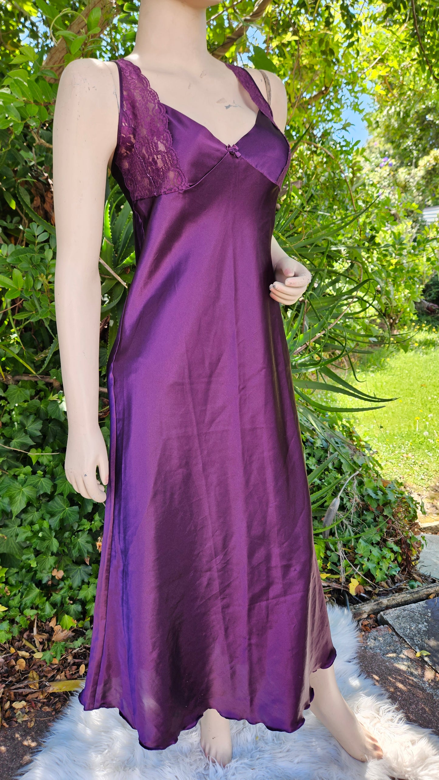 Stunning Vintage Purple Slip Dress - Lingerie/Nighty