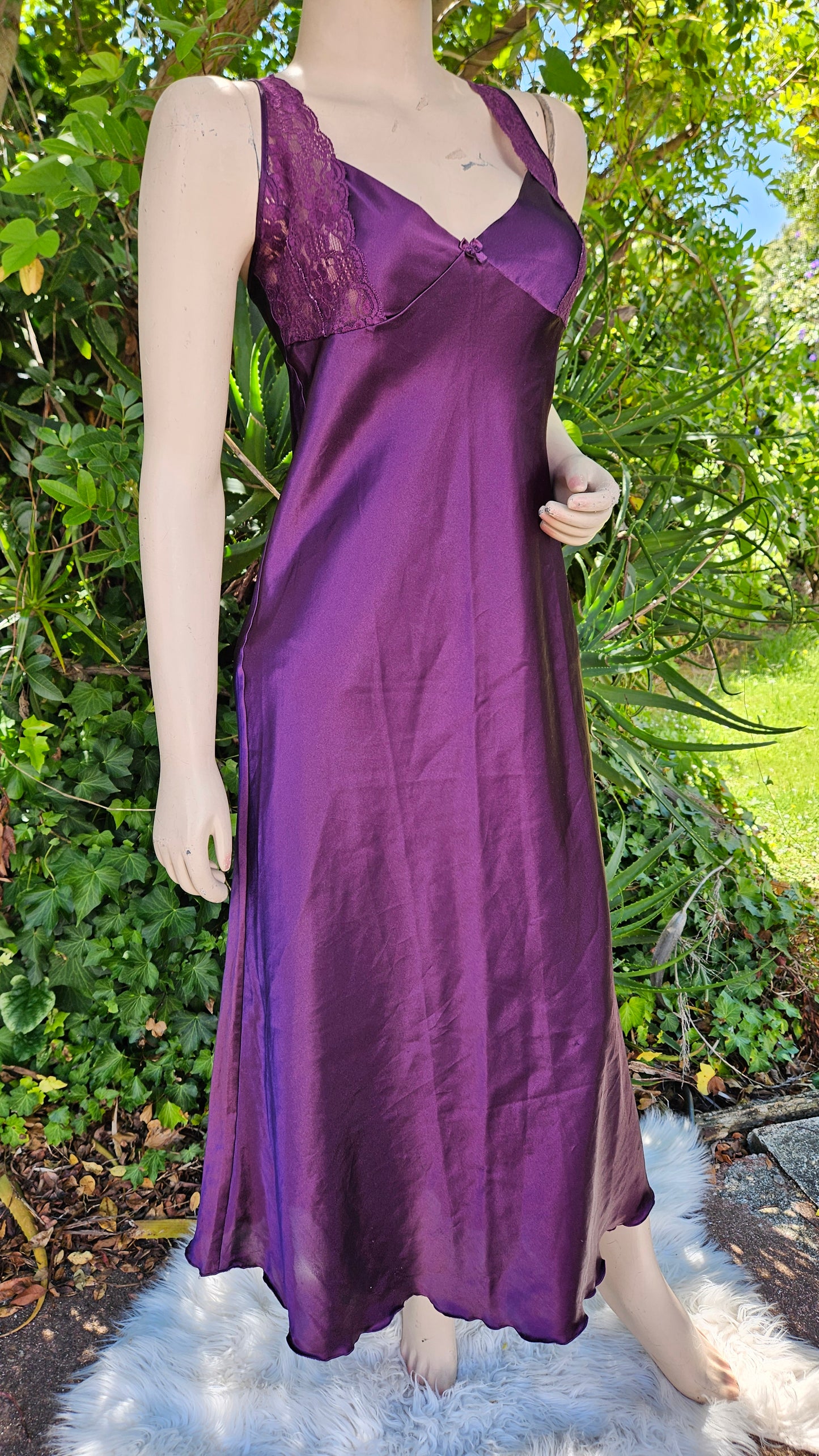Stunning Vintage Purple Slip Dress - Lingerie/Nighty