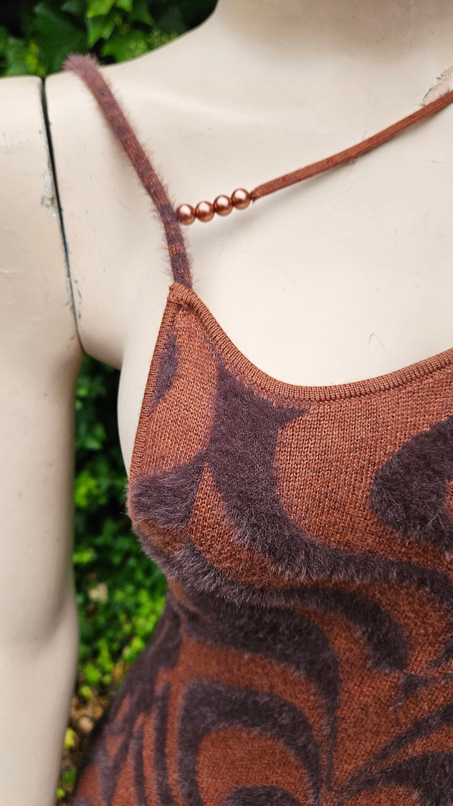 NWT Adorable Dress SHAPE OF MY HEART HOCKNEY Chocolate Midi Dress